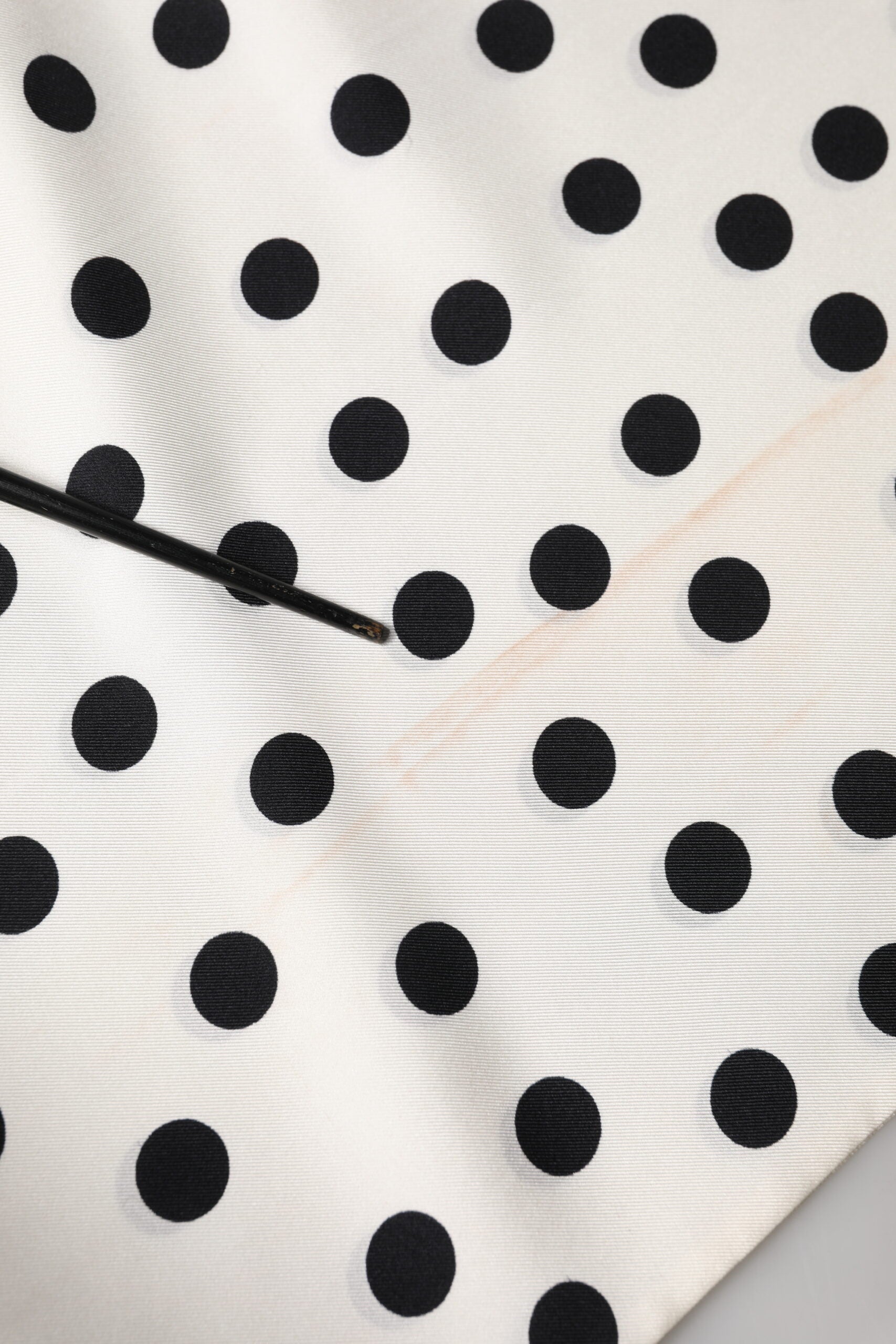 Dolce & Gabbana White Black Polka Dot Neck Wrap Foulard 165.5cmx32cm Scarf | Regal Royce