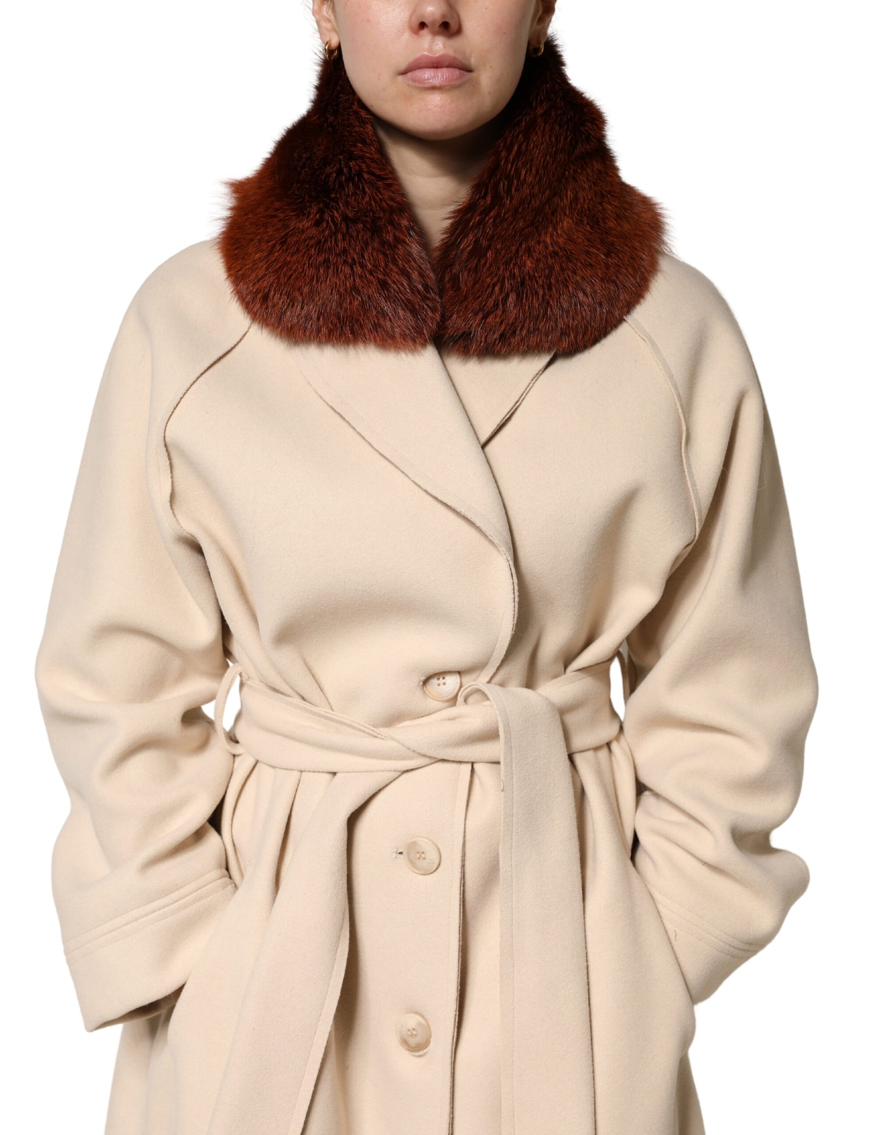 Dolce & Gabbana Brown Mink Fur Collar Women Neck Wrap 60cm x 14cm  Scarf | Regal Royce
