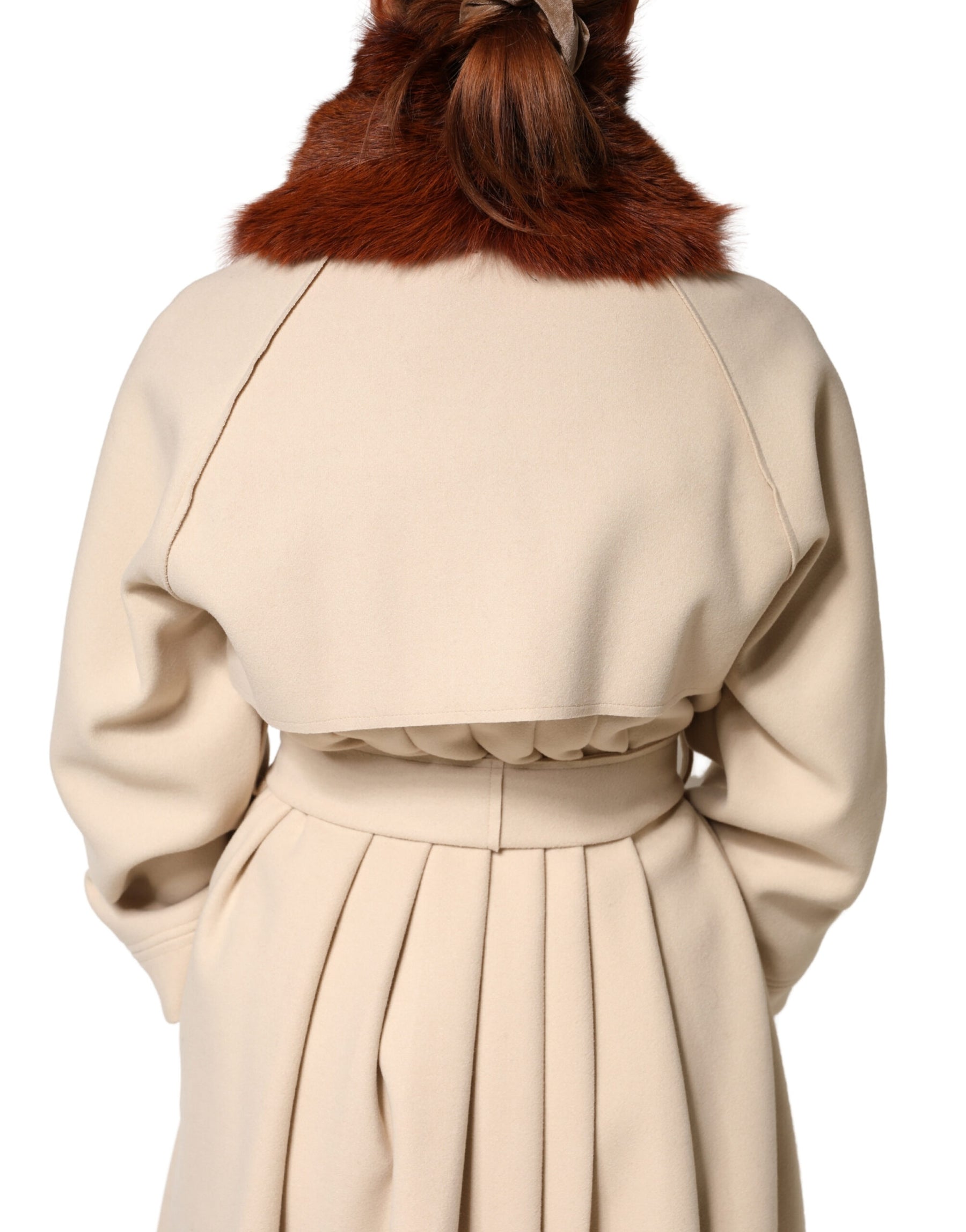 Dolce & Gabbana Brown Mink Fur Collar Women Neck Wrap 60cm x 14cm  Scarf | Regal Royce
