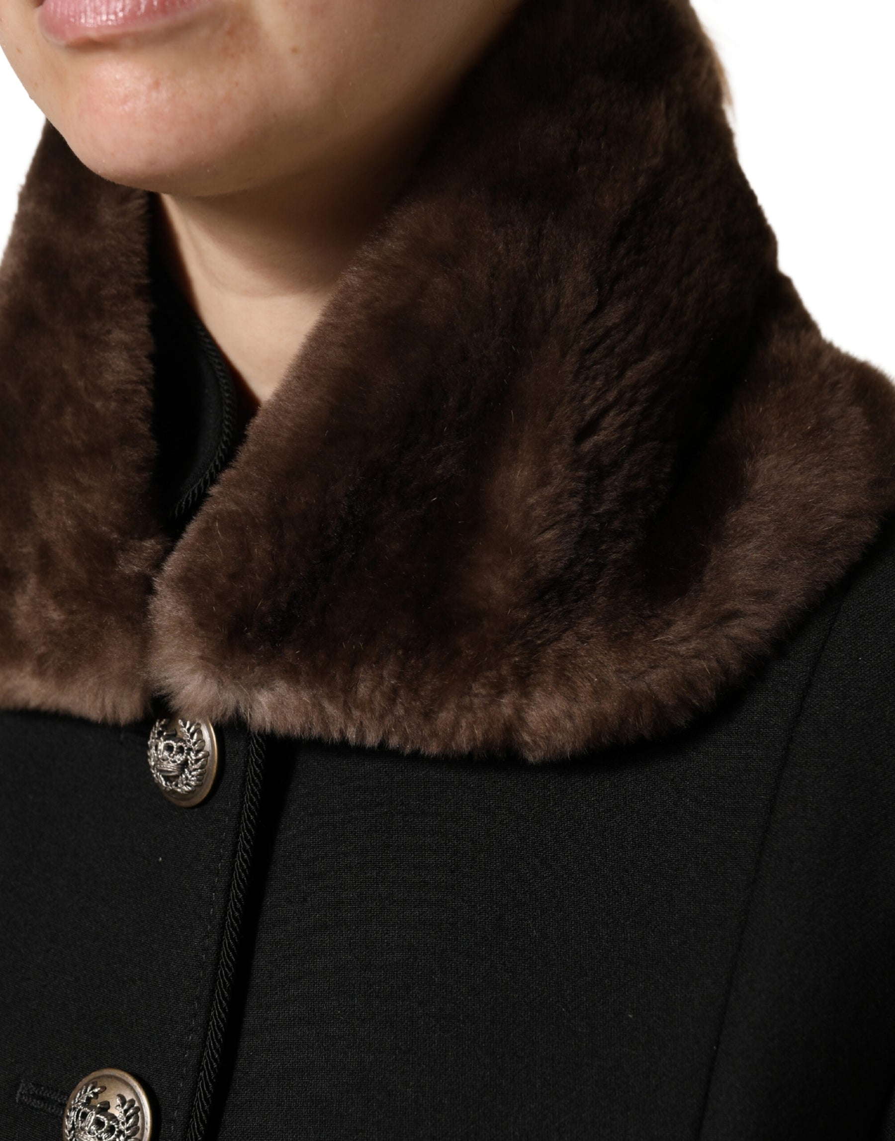 Dolce & Gabbana Brown Fur Shoulder Collar Neck Wrap 60cm x 14cm Scarf | Regal Royce