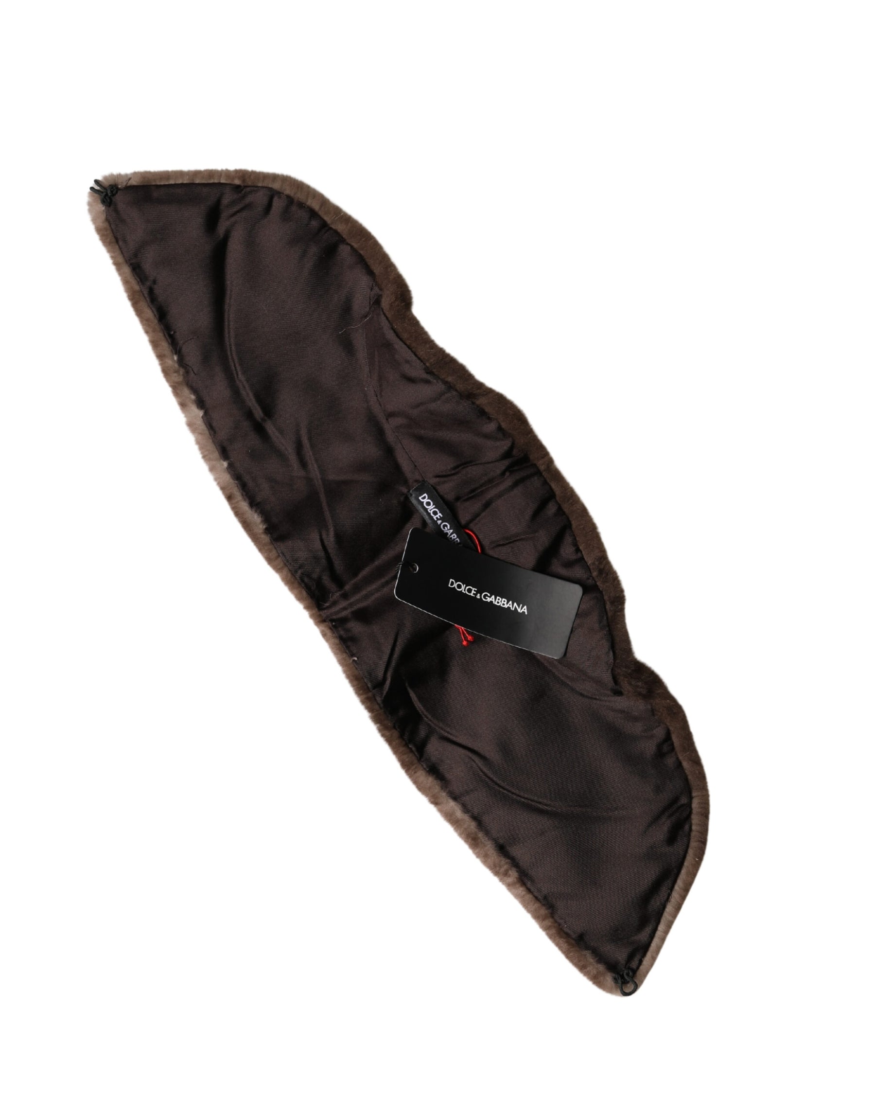 Dolce & Gabbana Brown Fur Shoulder Collar Neck Wrap 60cm x 14cm Scarf | Regal Royce