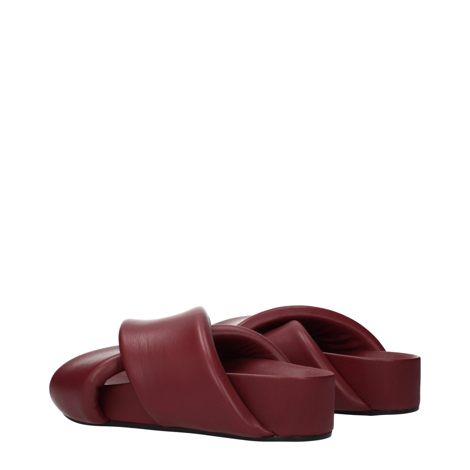 Jil Sander Red Leather Slippers | Regal Royce