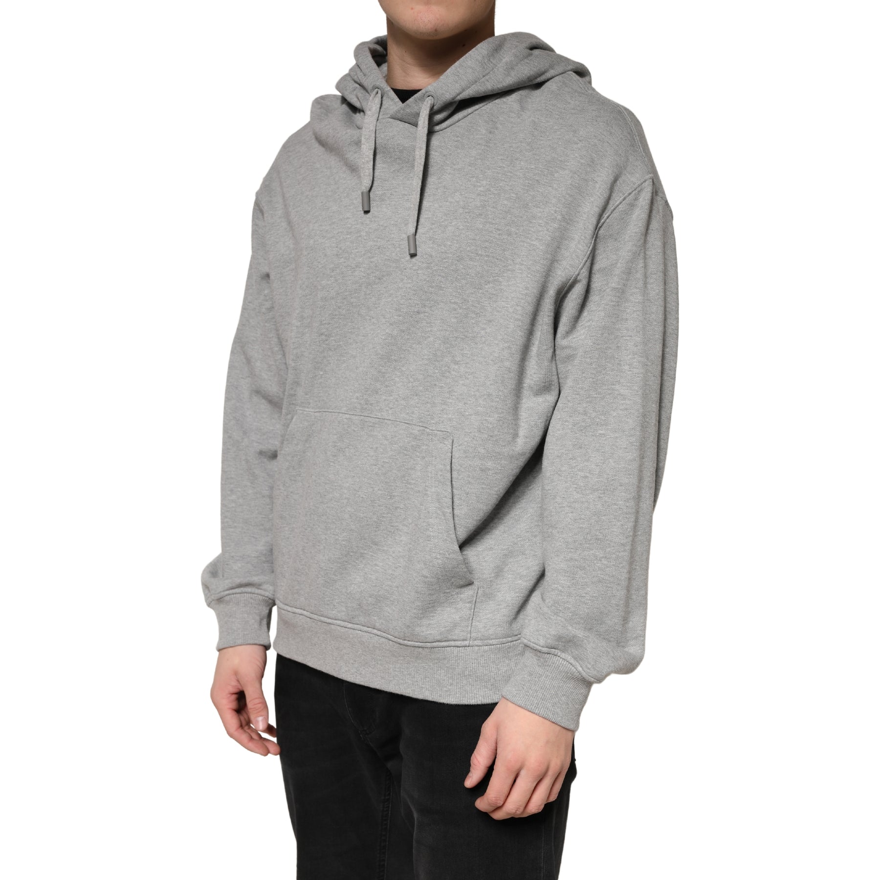 Dolce & Gabbana Gray Cotton Hooded Sweatshirt Sweater | Regal Royce