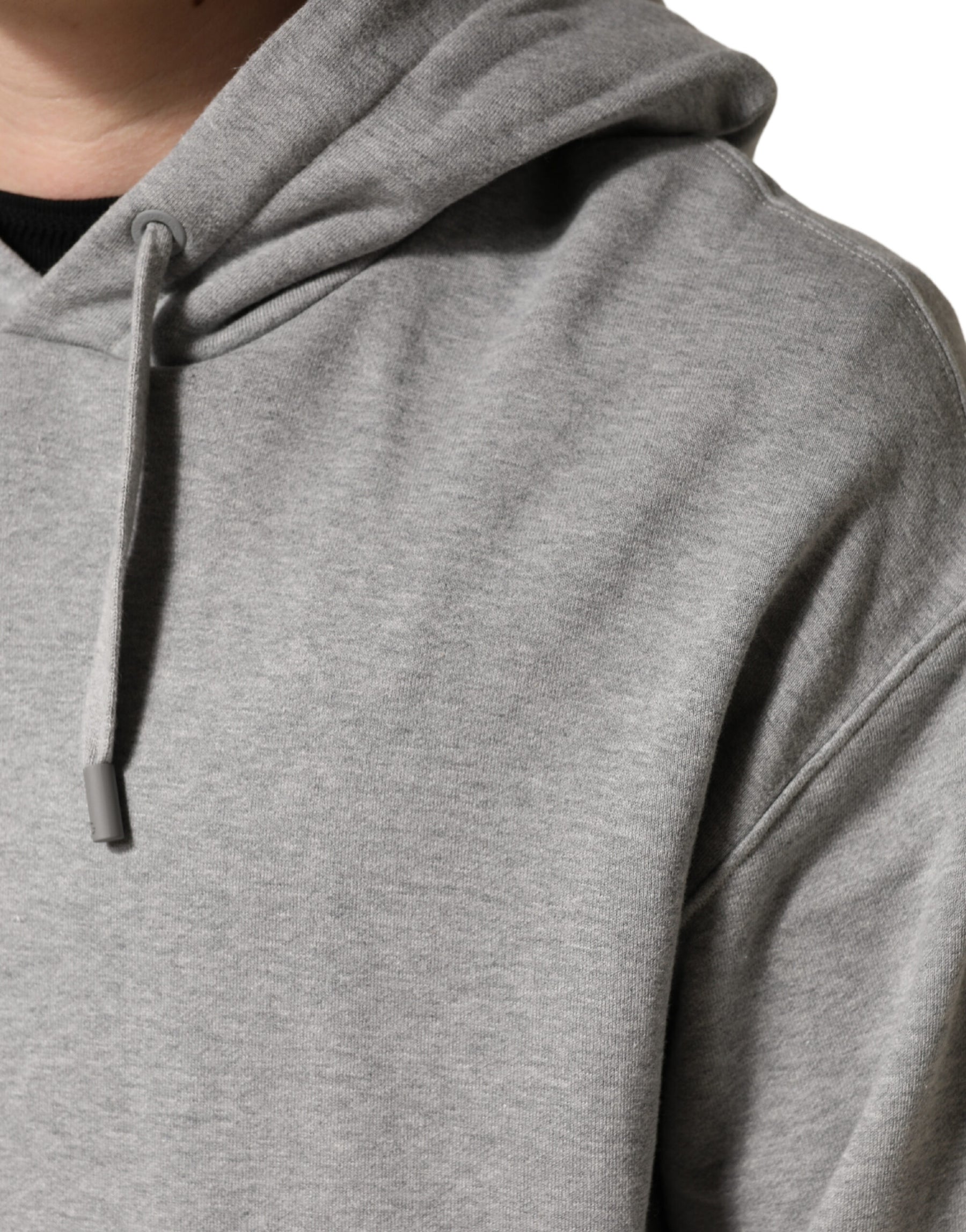 Dolce & Gabbana Gray Cotton Hooded Sweatshirt Sweater | Regal Royce