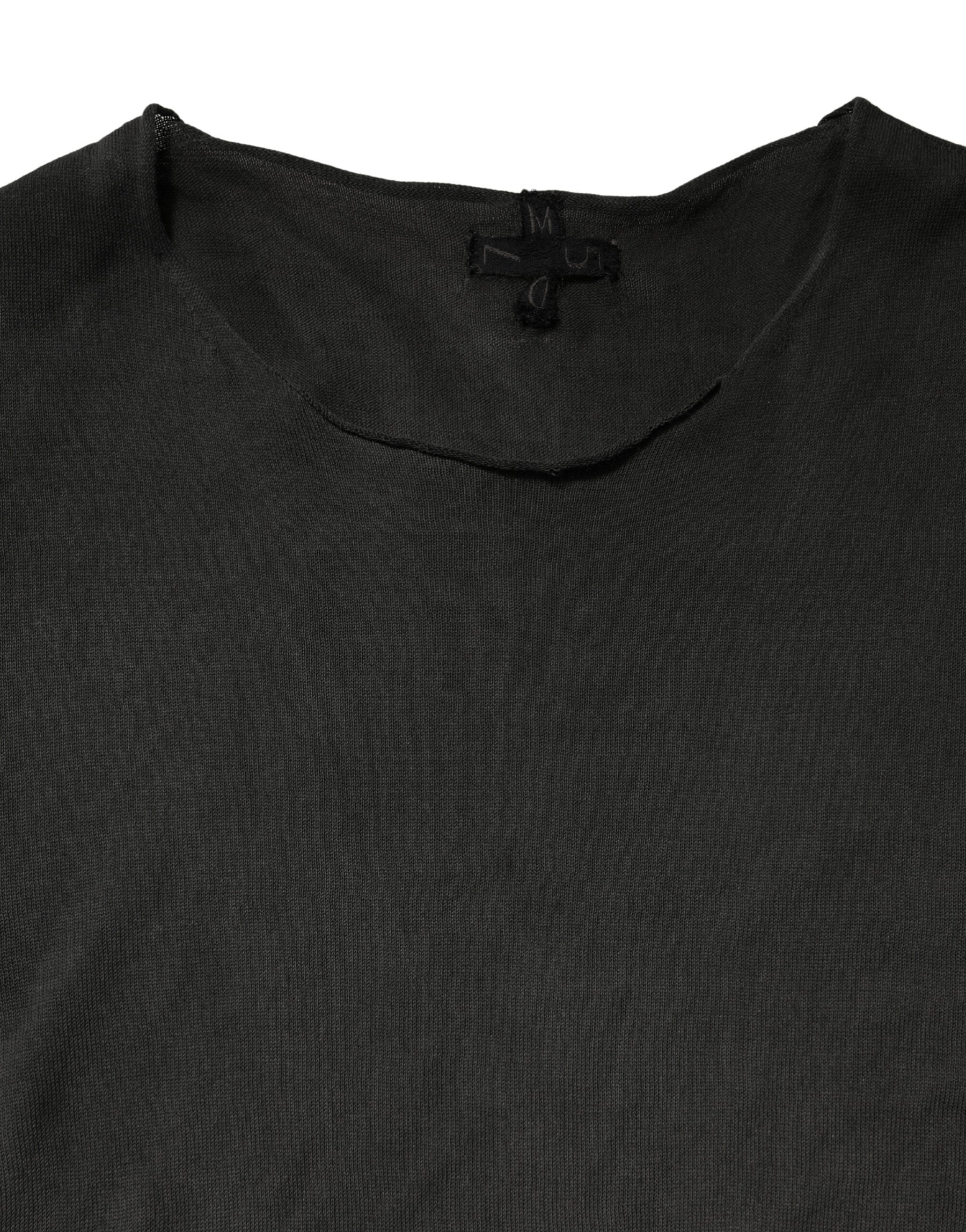 Dolce & Gabbana Sweater Black Cotton Crewneck Sweatshirt | Regal Royce