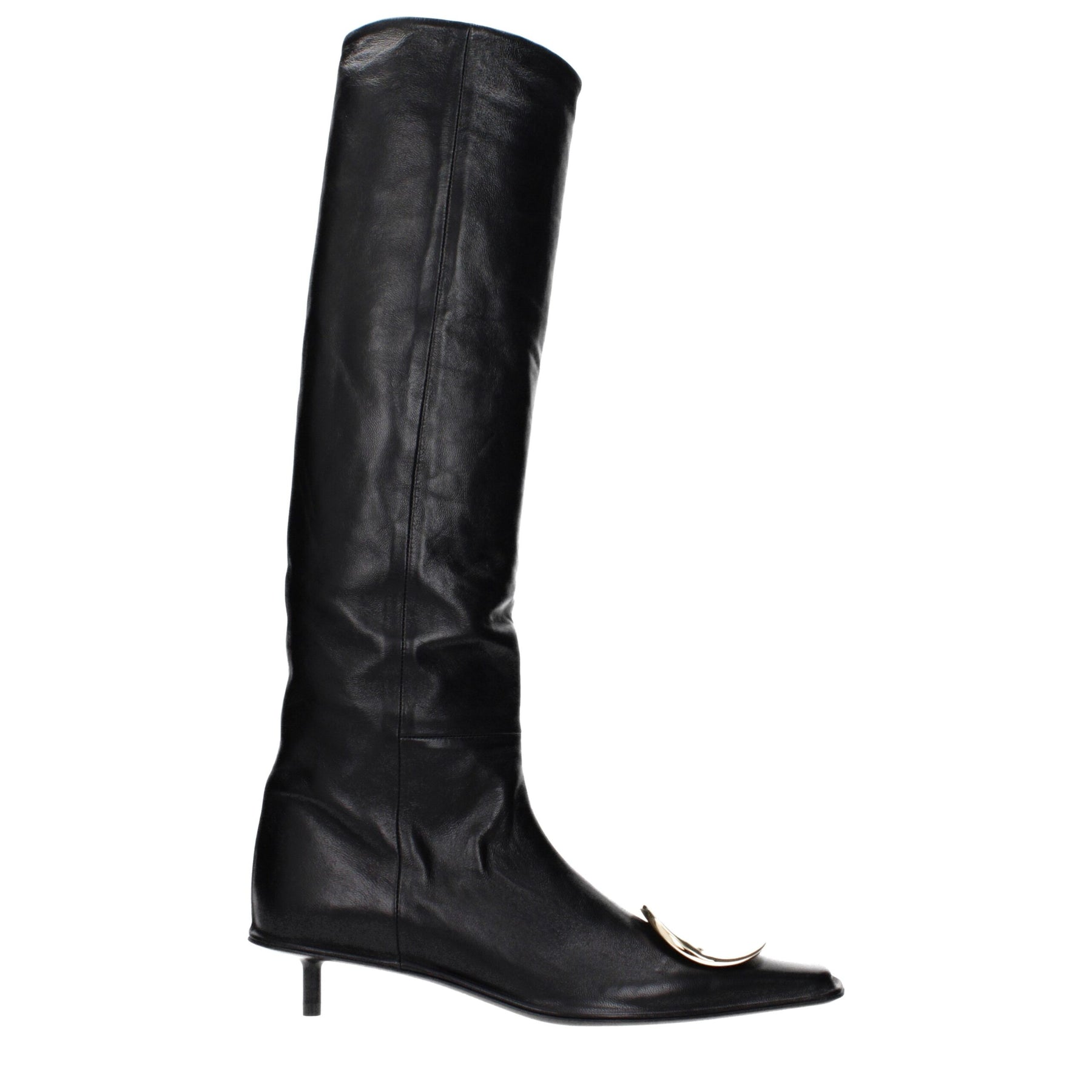 Jil Sander Black Leather Ankle Boots | Regal Royce