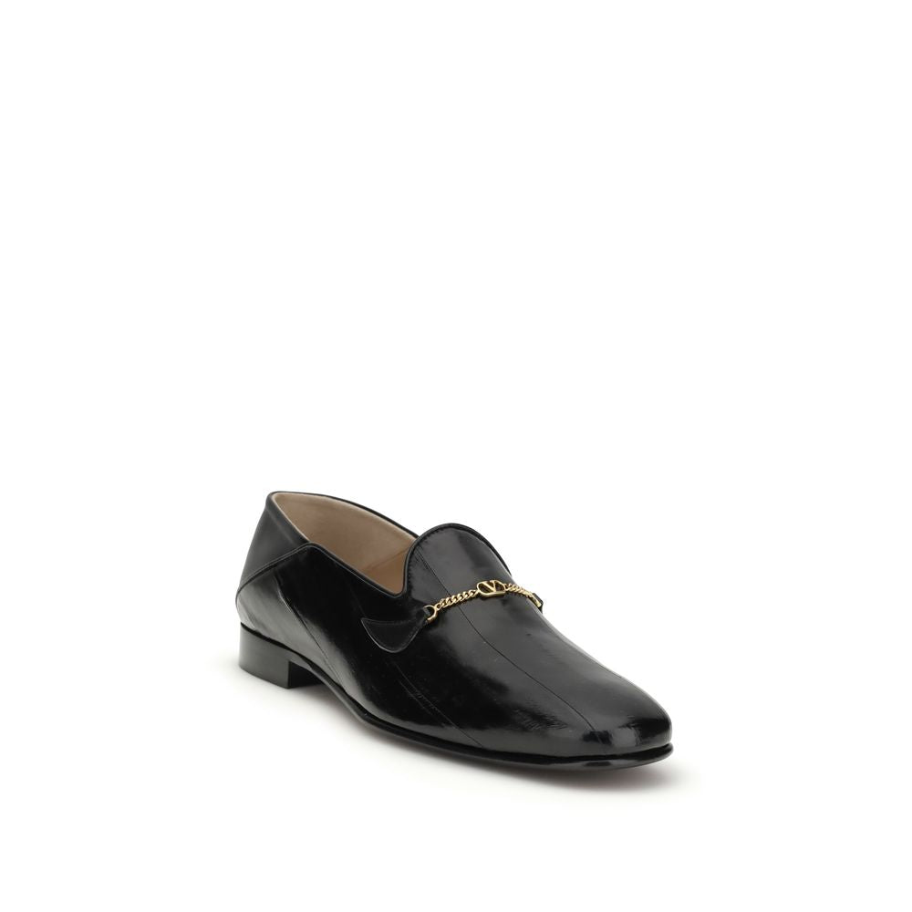 Valentino Garavani Black Hagfish Slip-On Loafers | Regal Royce