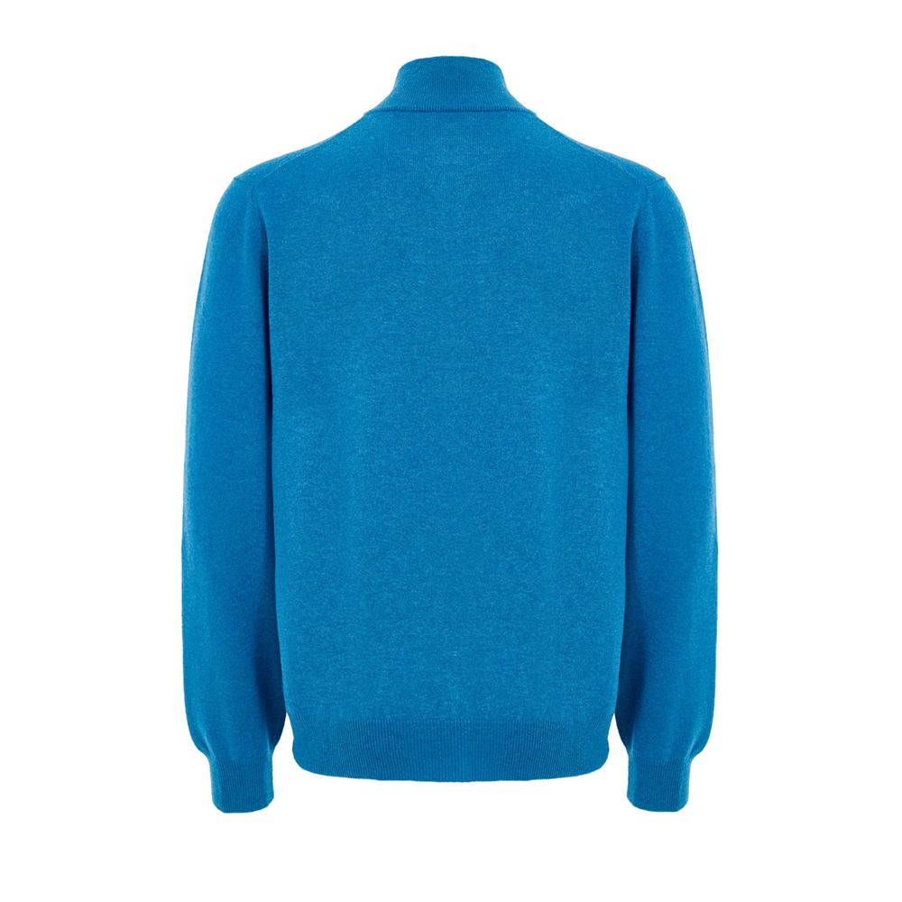 Gran Sasso Blue Wool Turtleneck | Regal Royce