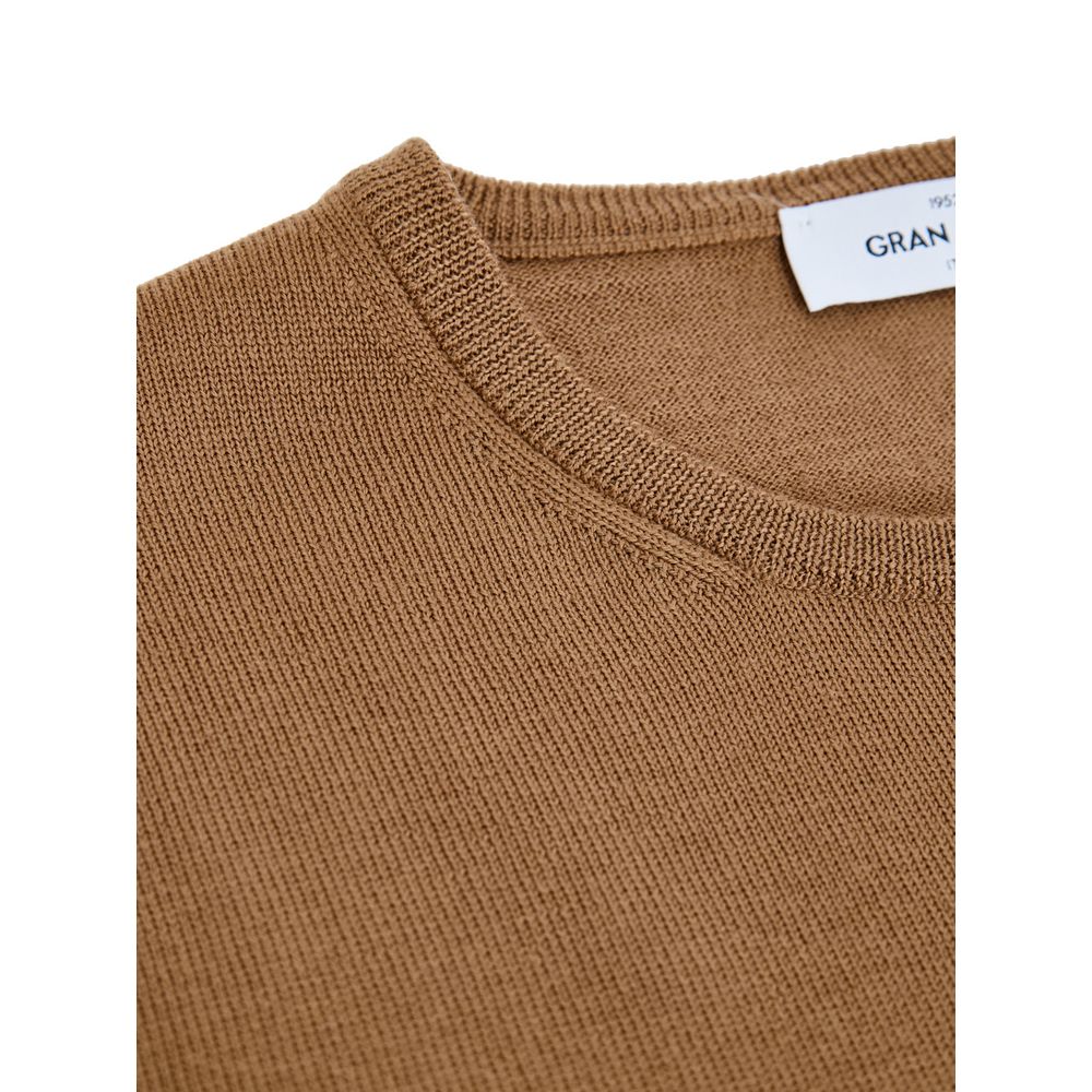Gran Sasso Brown Wool Sweatshirt | Regal Royce