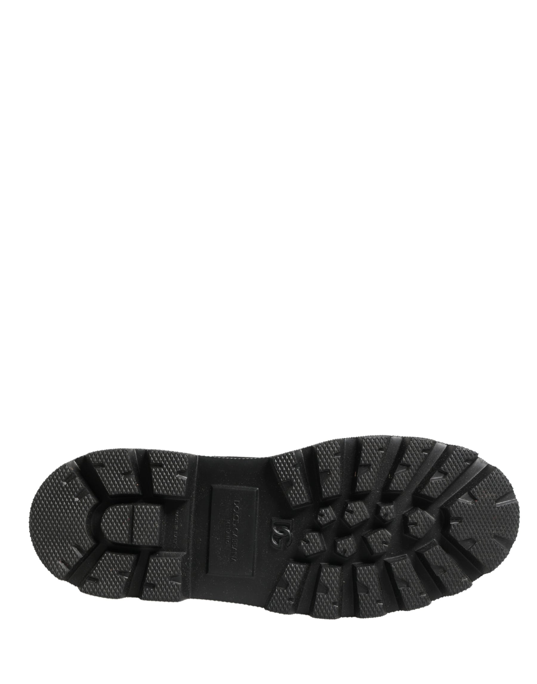 Dolce & Gabbana Black Leather Trek Sole Combat Boots Shoes | Regal Royce