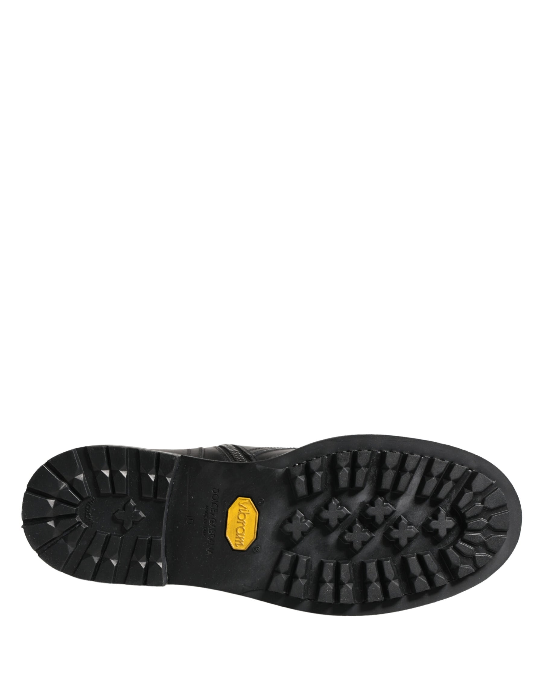 Dolce & Gabbana Black Leather Belted Buckle Combat Boots Shoes | Regal Royce