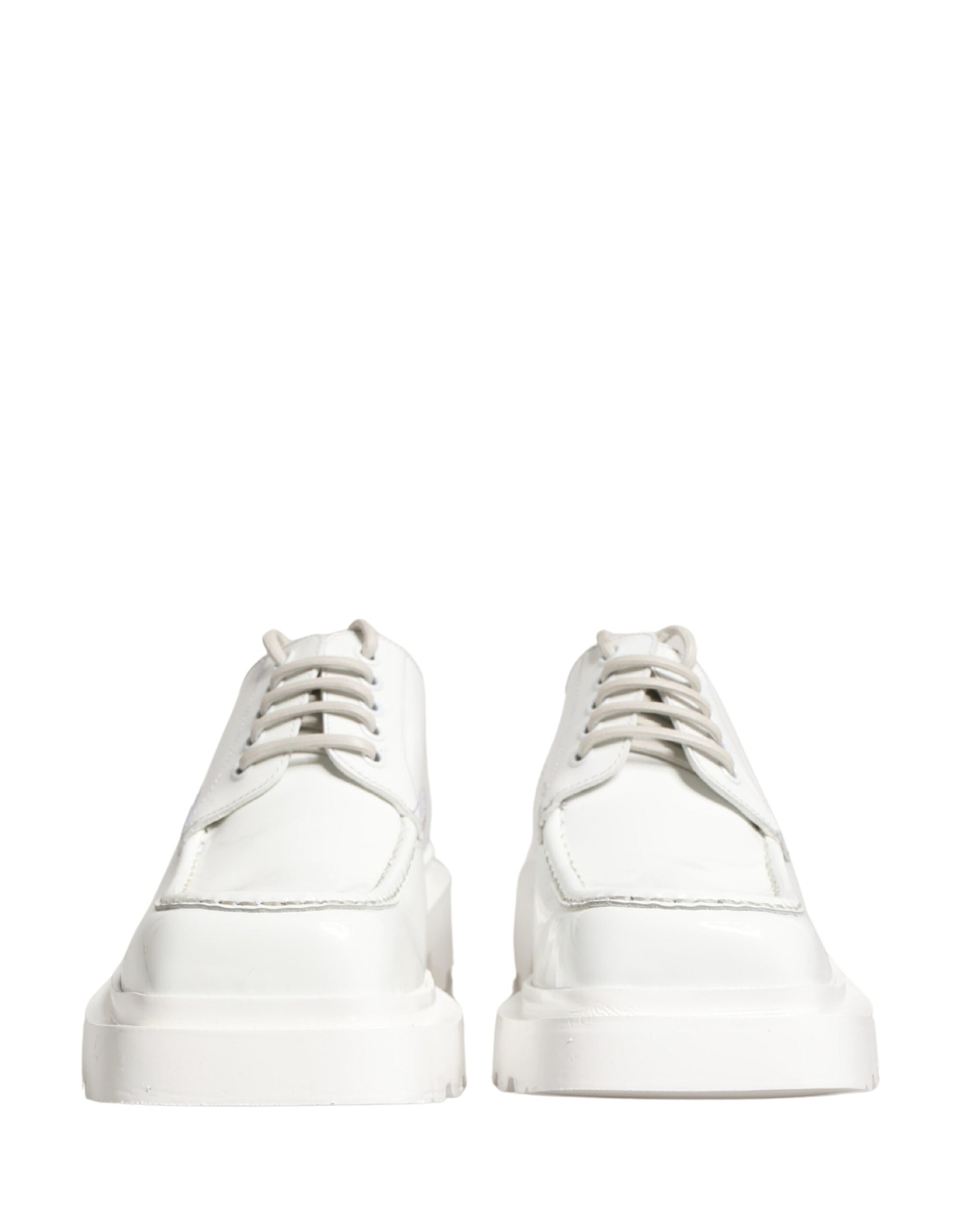 Dolce & Gabbana White Leather Chunky Sole Derby Shoes | Regal Royce