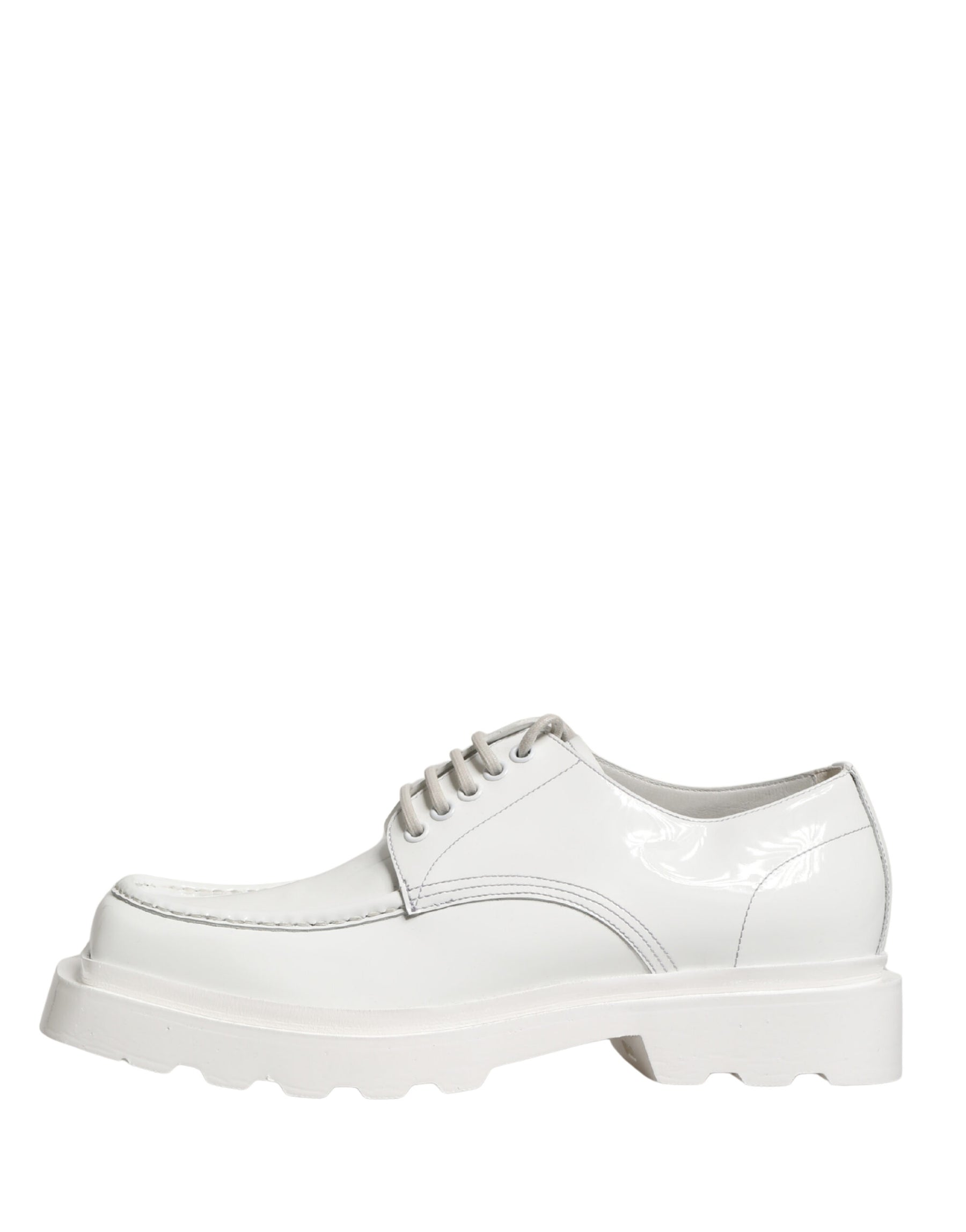 Dolce & Gabbana White Leather Chunky Sole Derby Shoes | Regal Royce