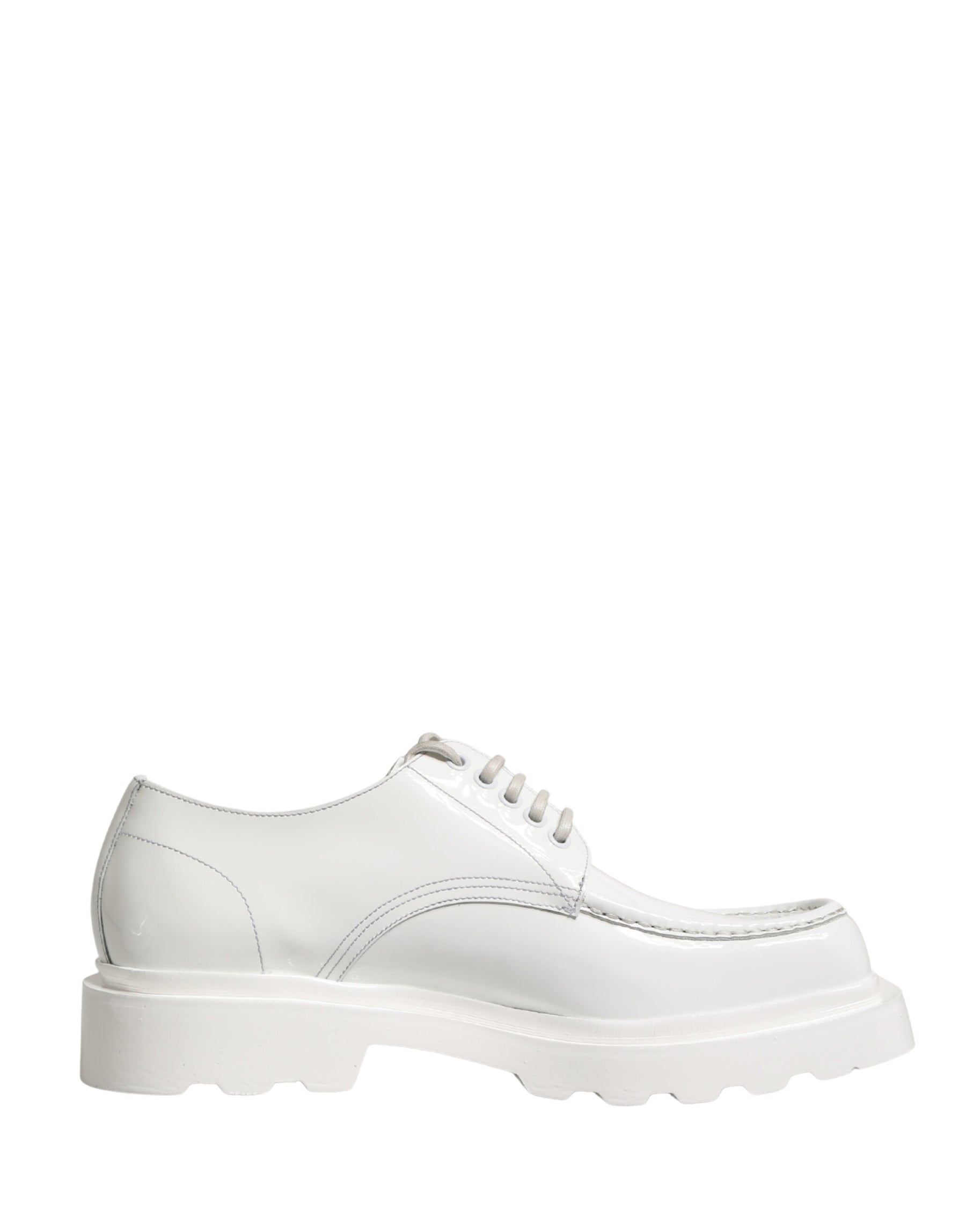 Dolce & Gabbana White Leather Chunky Sole Derby Shoes | Regal Royce