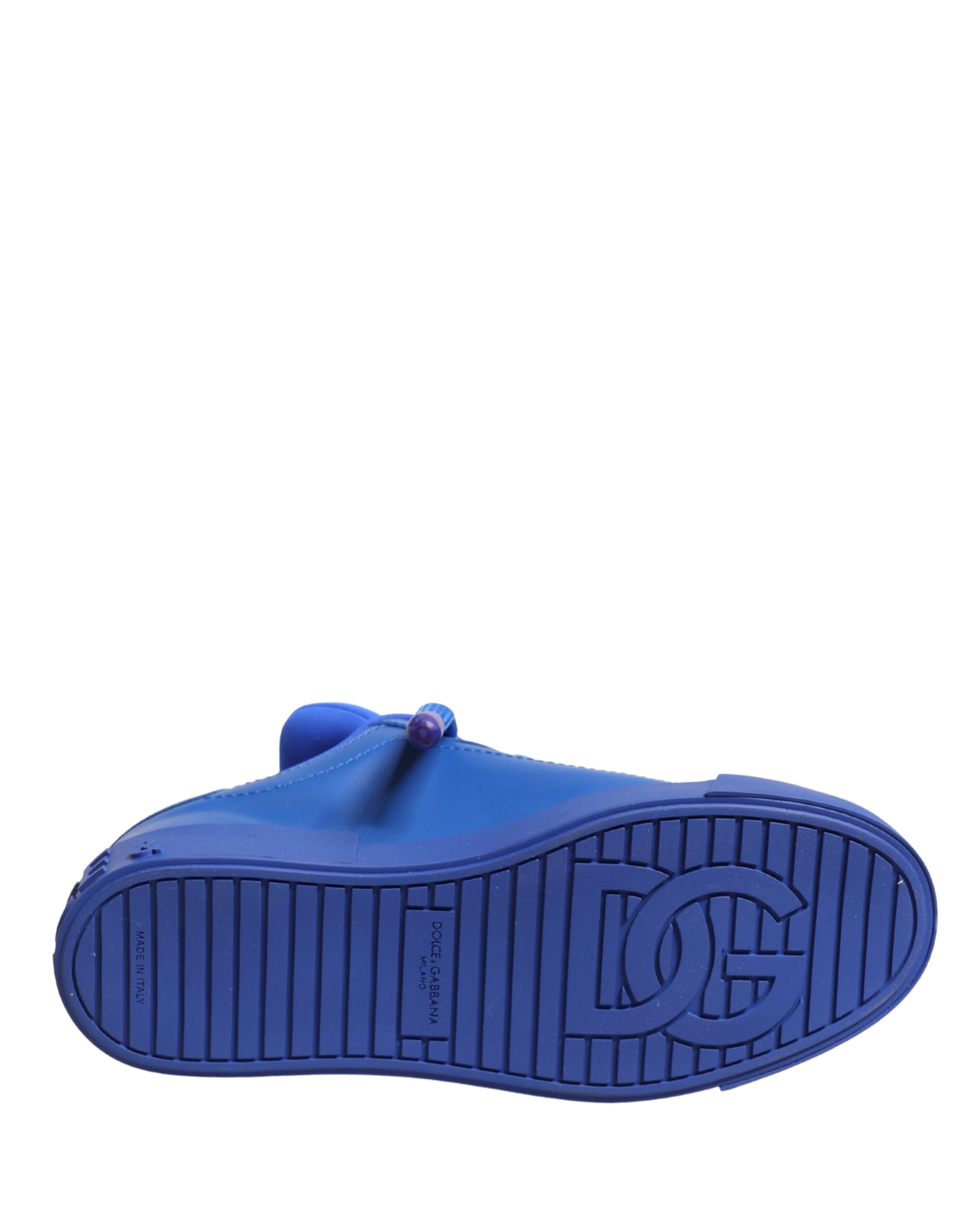 Dolce & Gabbana Blue Leather DG Logo Sole Low Top Sneakers Shoes | Regal Royce