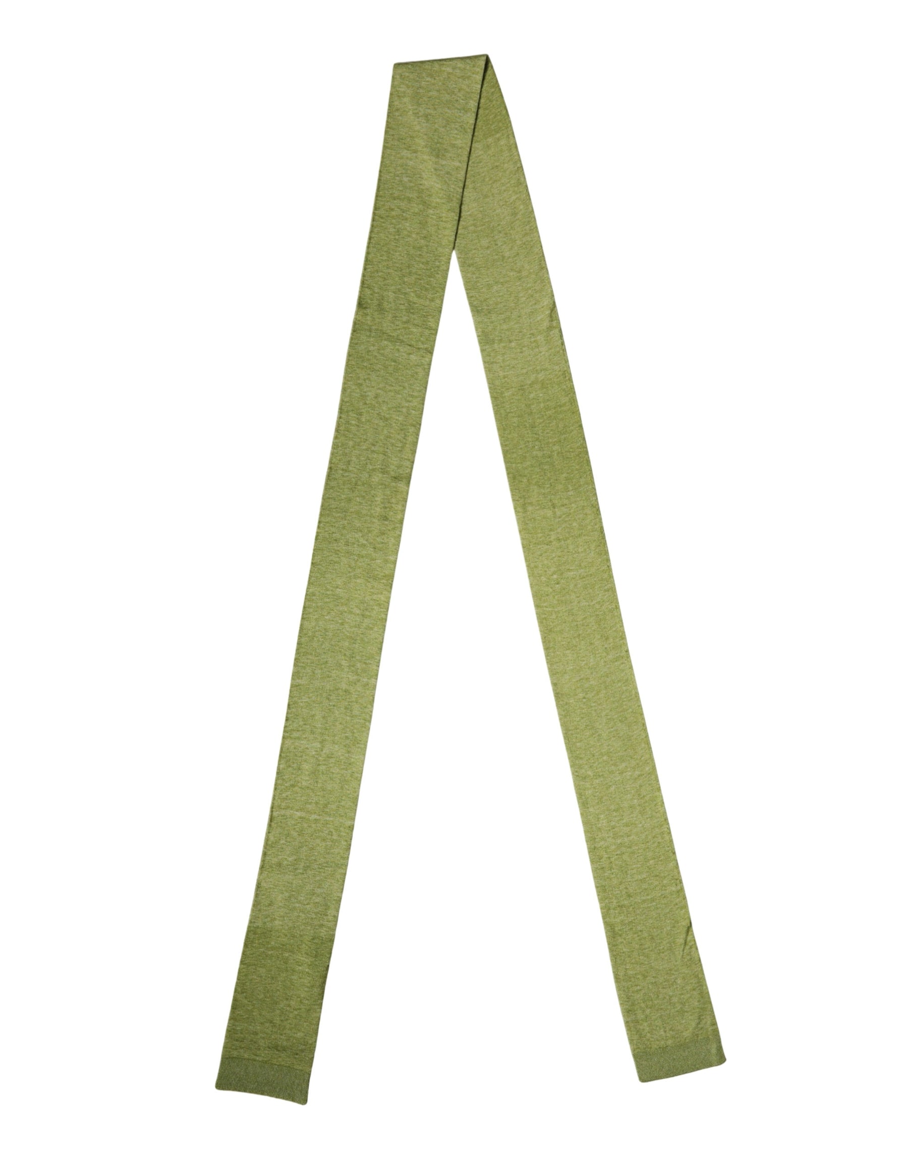 Dolce & Gabbana Green Cashmere Knitted Neck Foulard 280cm x11cm Men Scarf | Regal Royce