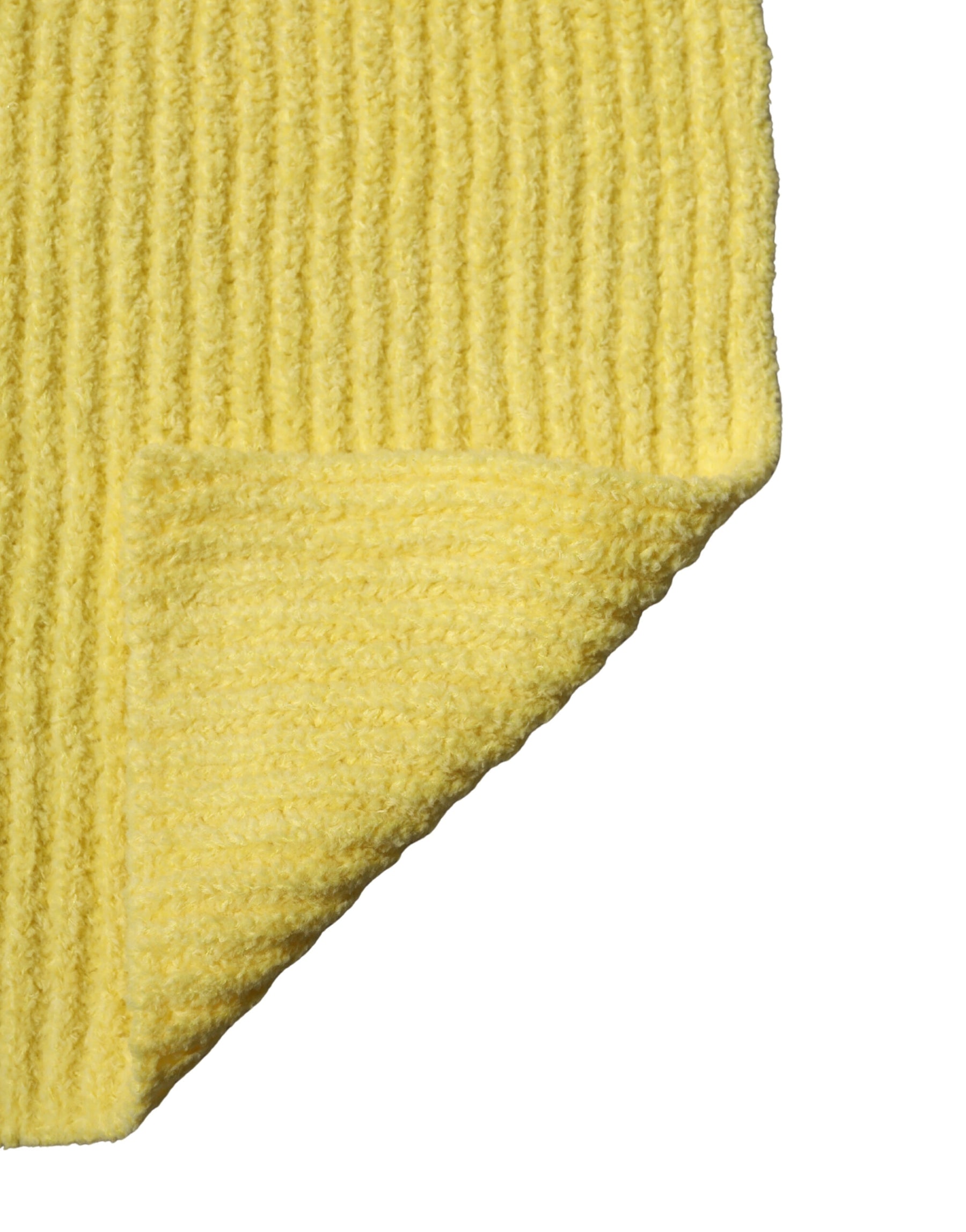Dolce & Gabbana Yellow Cotton Knitted Neck Foulard 270cm x 31cm  Men Scarf | Regal Royce