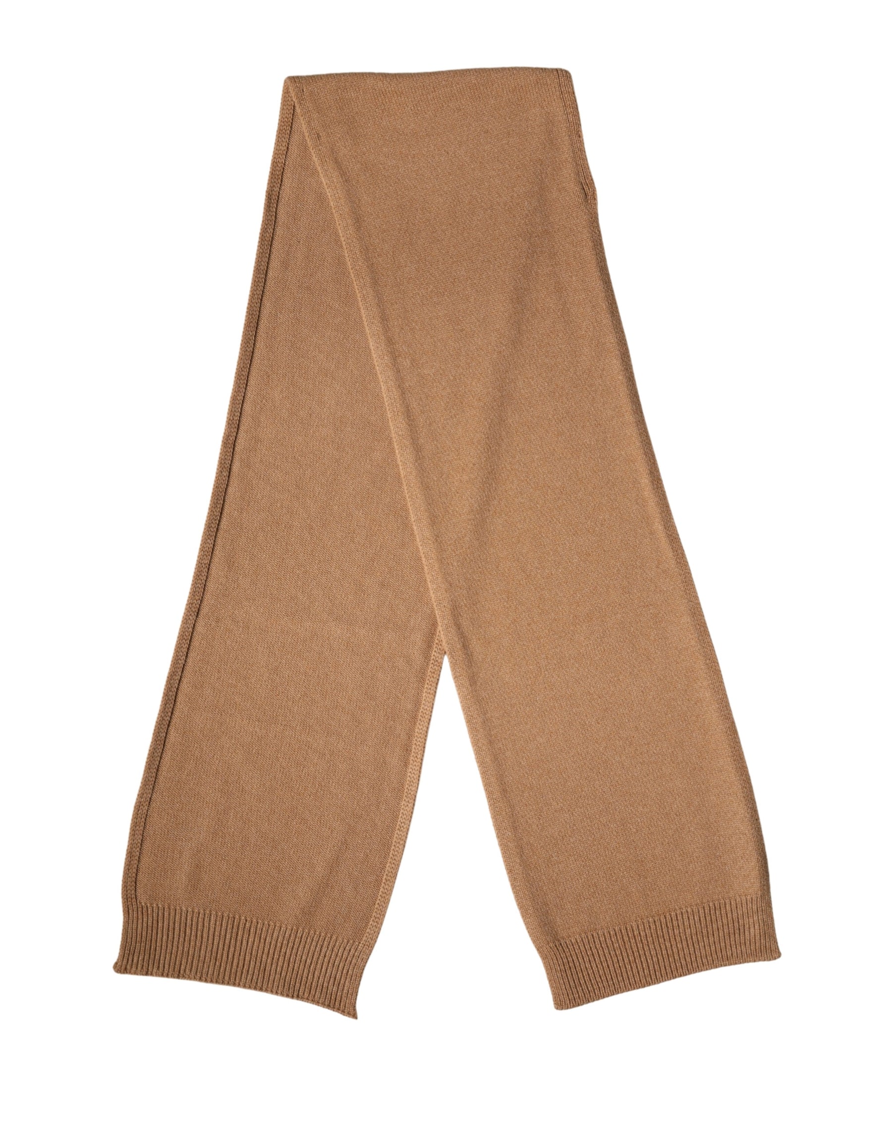 Dolce & Gabbana Brown Cashmere Knitted Foulard 207cm x 29cm Men Scarf | Regal Royce