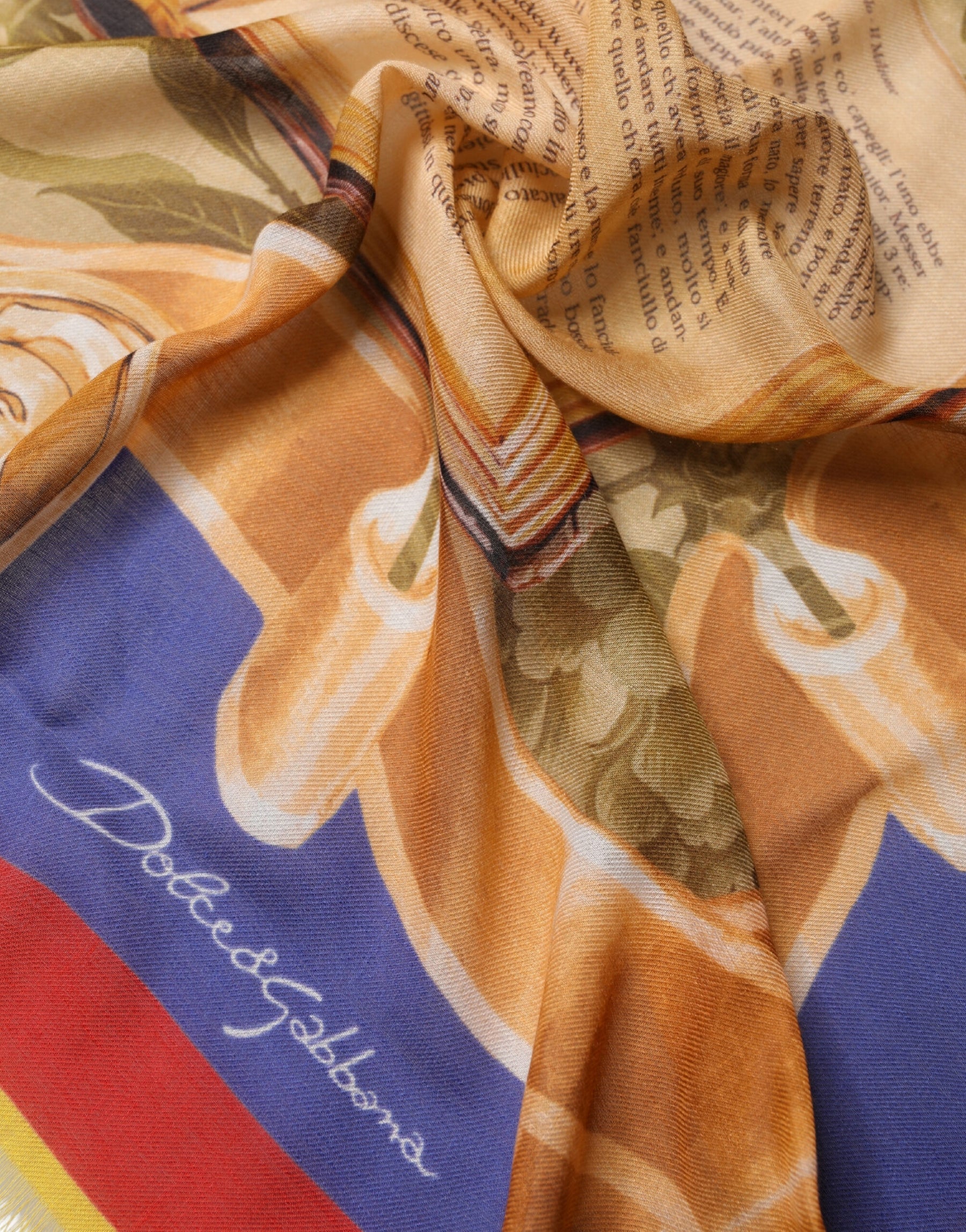 Dolce & Gabbana Multicolor Italy China Shawl Wrap 140cm x 130cm  Scarf | Regal Royce
