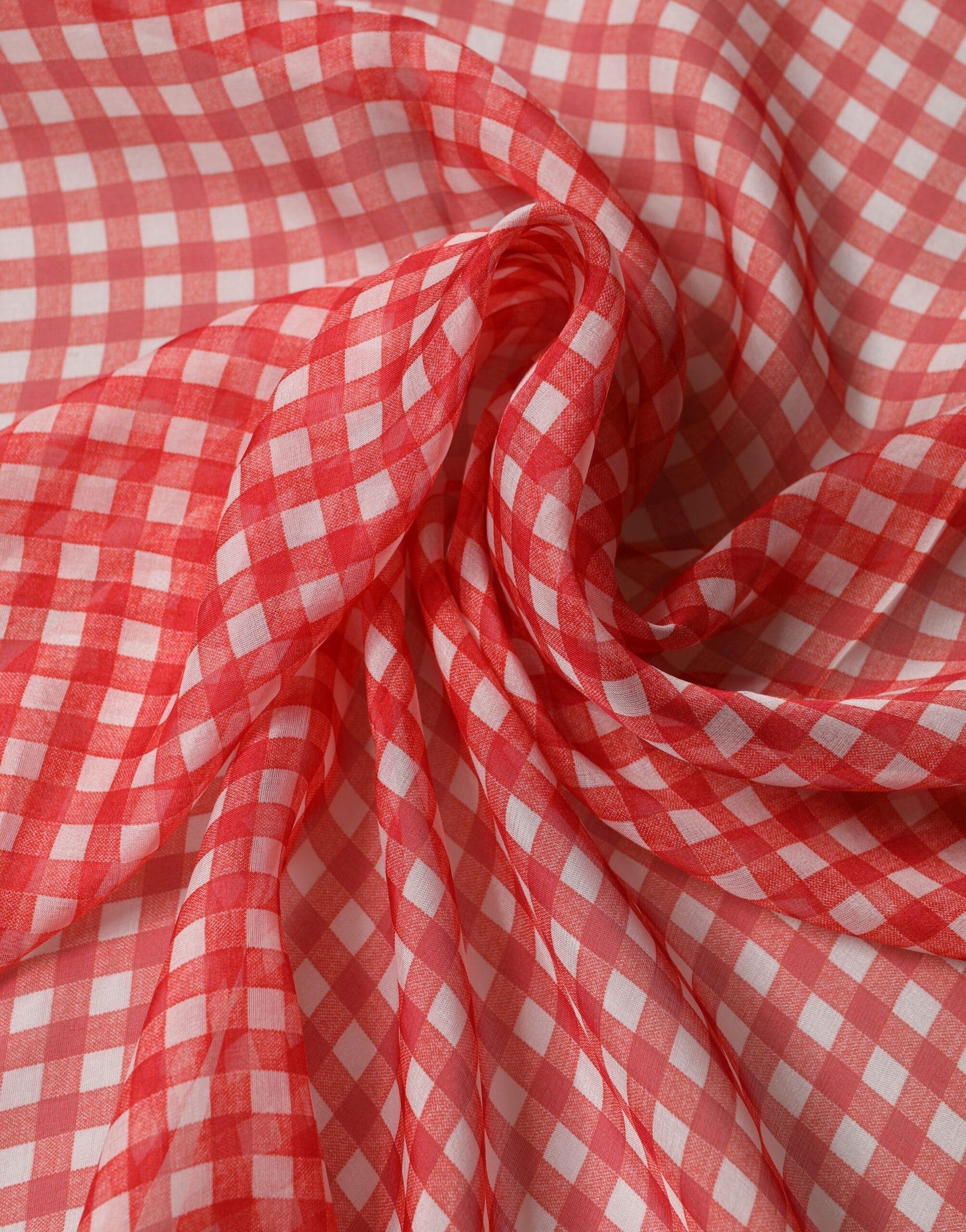 Dolce & Gabbana White Red Check Silk Wrap Foulard 140cm x 136cm Scarf | Regal Royce