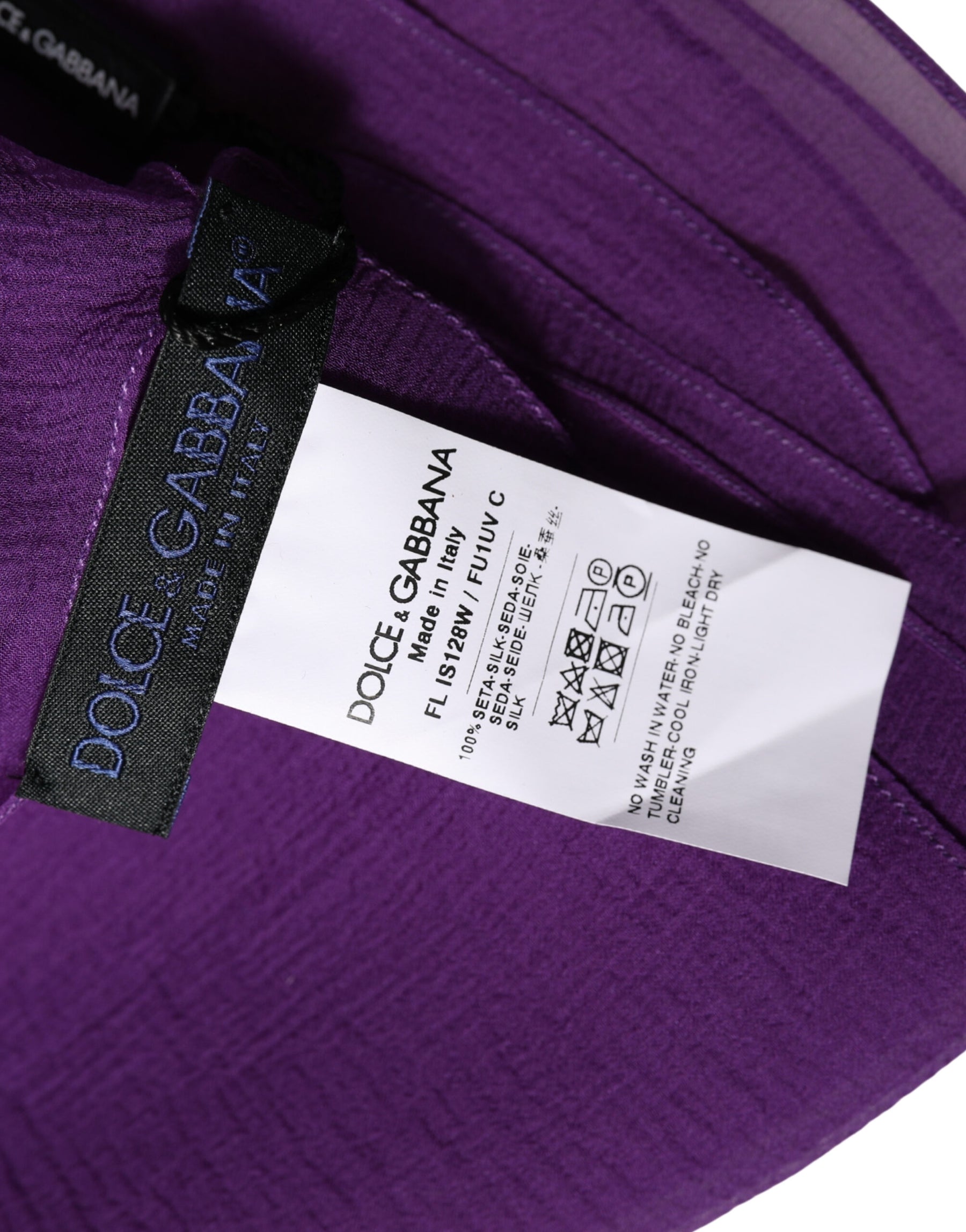 Dolce & Gabbana Purple Silk Neck Wrap Shawl Stole 200cm x 134cm Scarf | Regal Royce