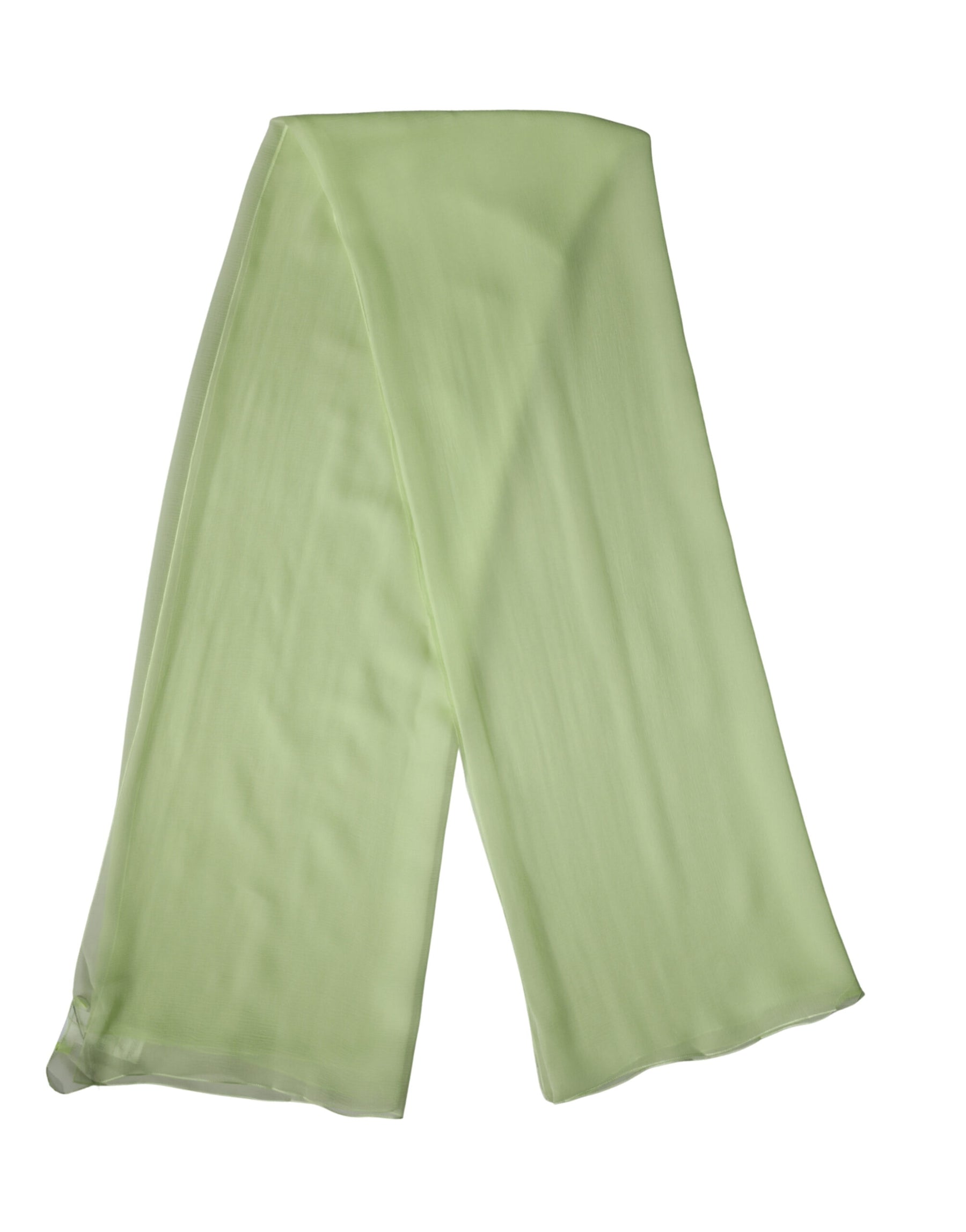 Dolce & Gabbana Light Green Silk Neck Wrap Stole 200cm x 134cm Scarf | Regal Royce