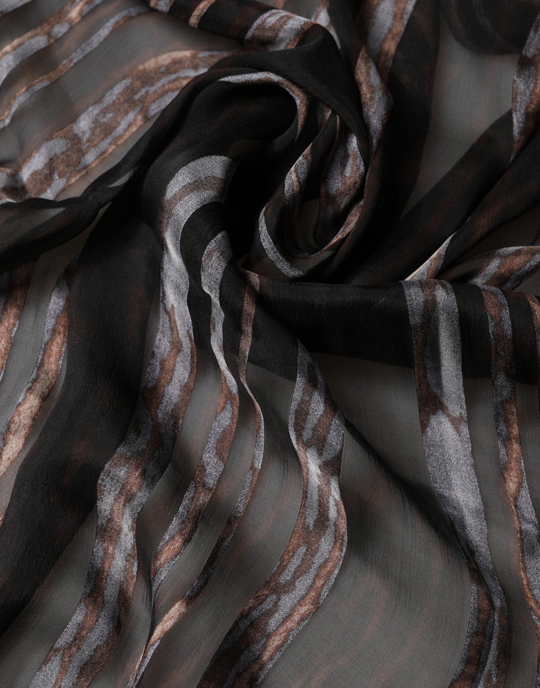 Dolce & Gabbana Black Stripes Silk Wrap Shawl Stole 193cm x 131cm Scarf | Regal Royce