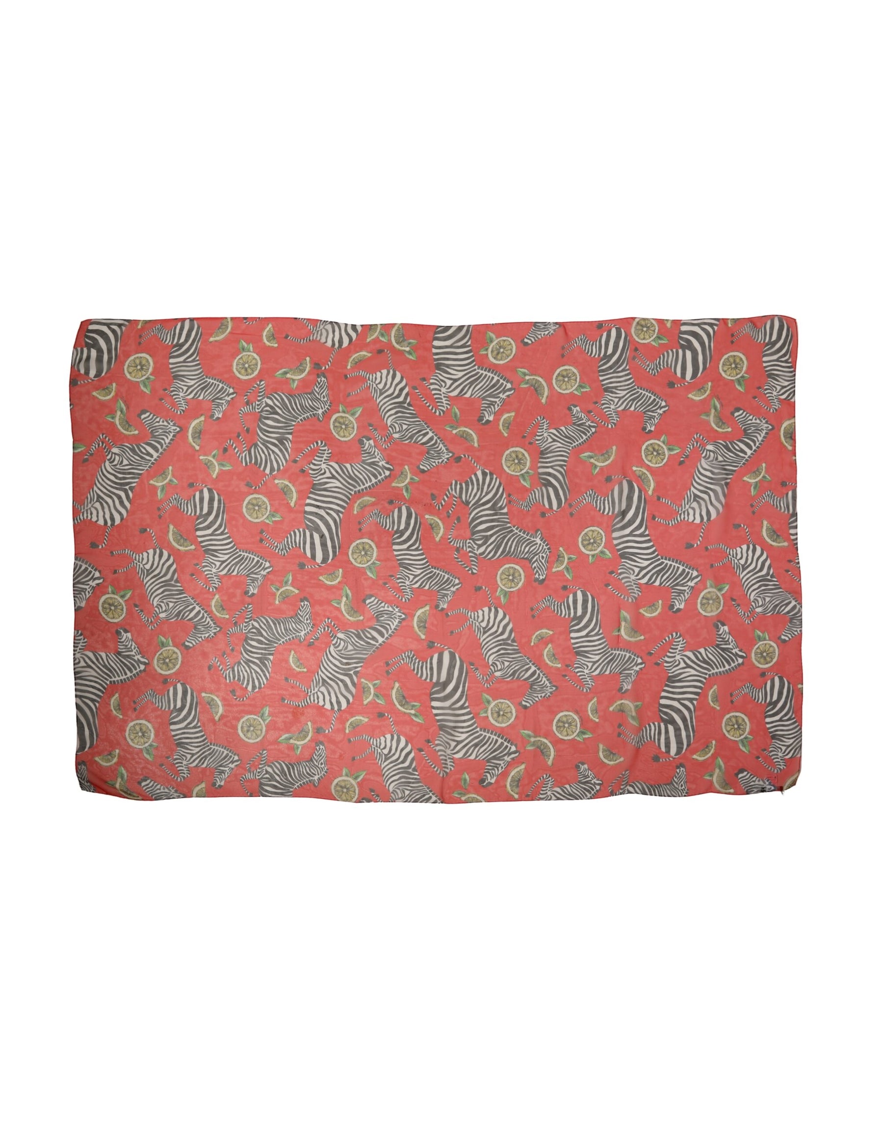 Dolce & Gabbana Red Zebra Print Silk Wrap Shawl Stole 200cm x 132cm Scarf | Regal Royce
