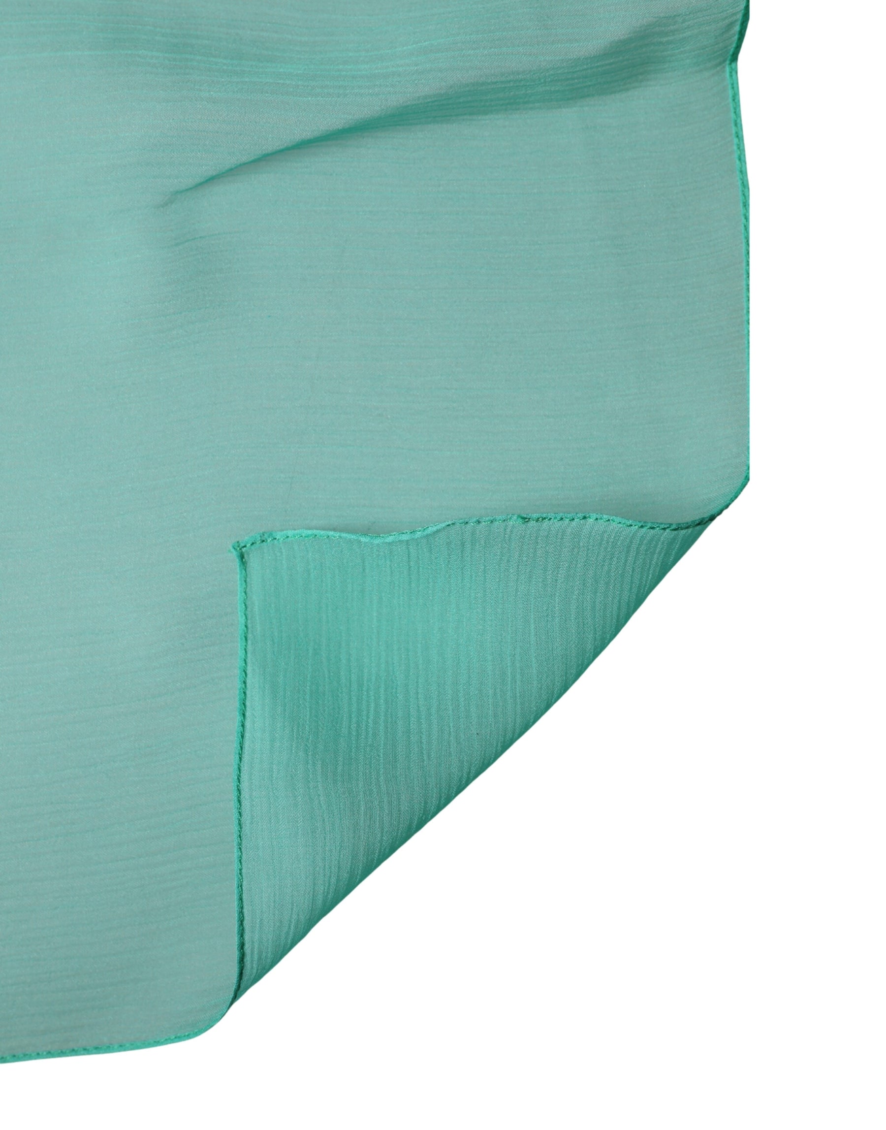 Dolce & Gabbana Light Green Silk Neck Wrap Foulard 131cm x 126.5cm Scarf | Regal Royce