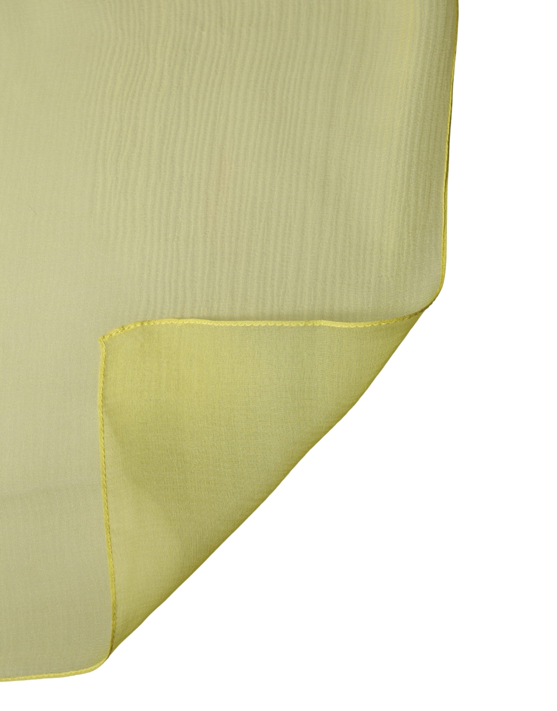 Dolce & Gabbana Yellow Silk Neck Wrap Shawl Foulard 120cm x 117cm Scarf | Regal Royce