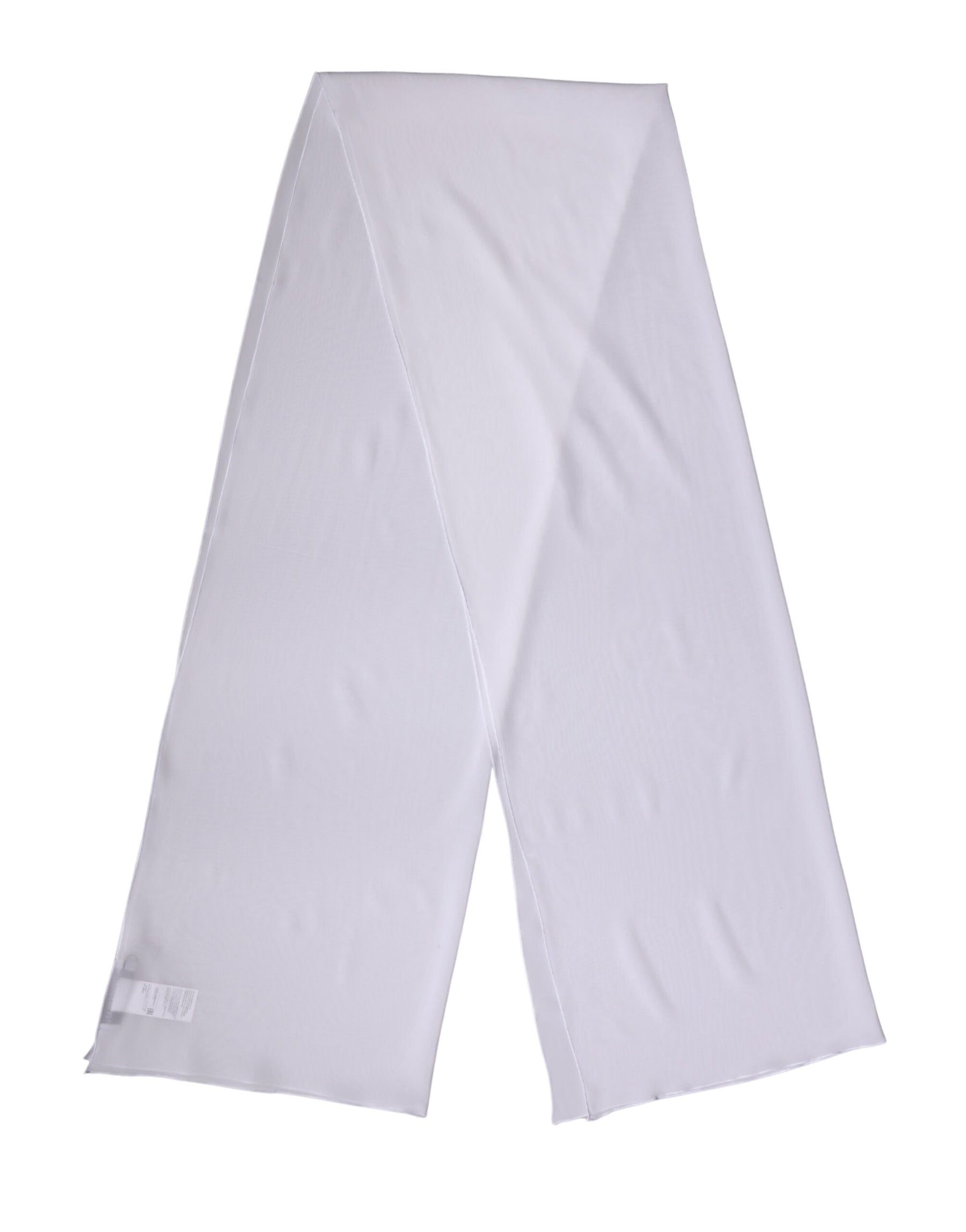 Dolce & Gabbana White Silk Neck Wrap Shawl Stole 200cm x 64cm  Scarf | Regal Royce