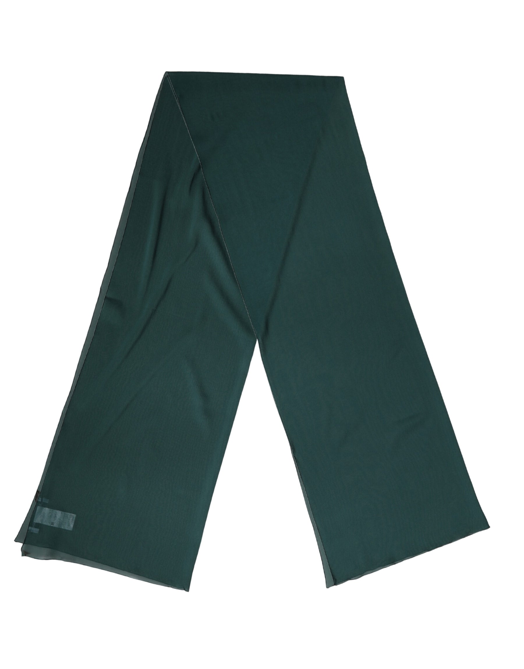 Dolce & Gabbana Dark Green Silk Neck Wrap Shawl Stole 200cm x 64c Scarf | Regal Royce