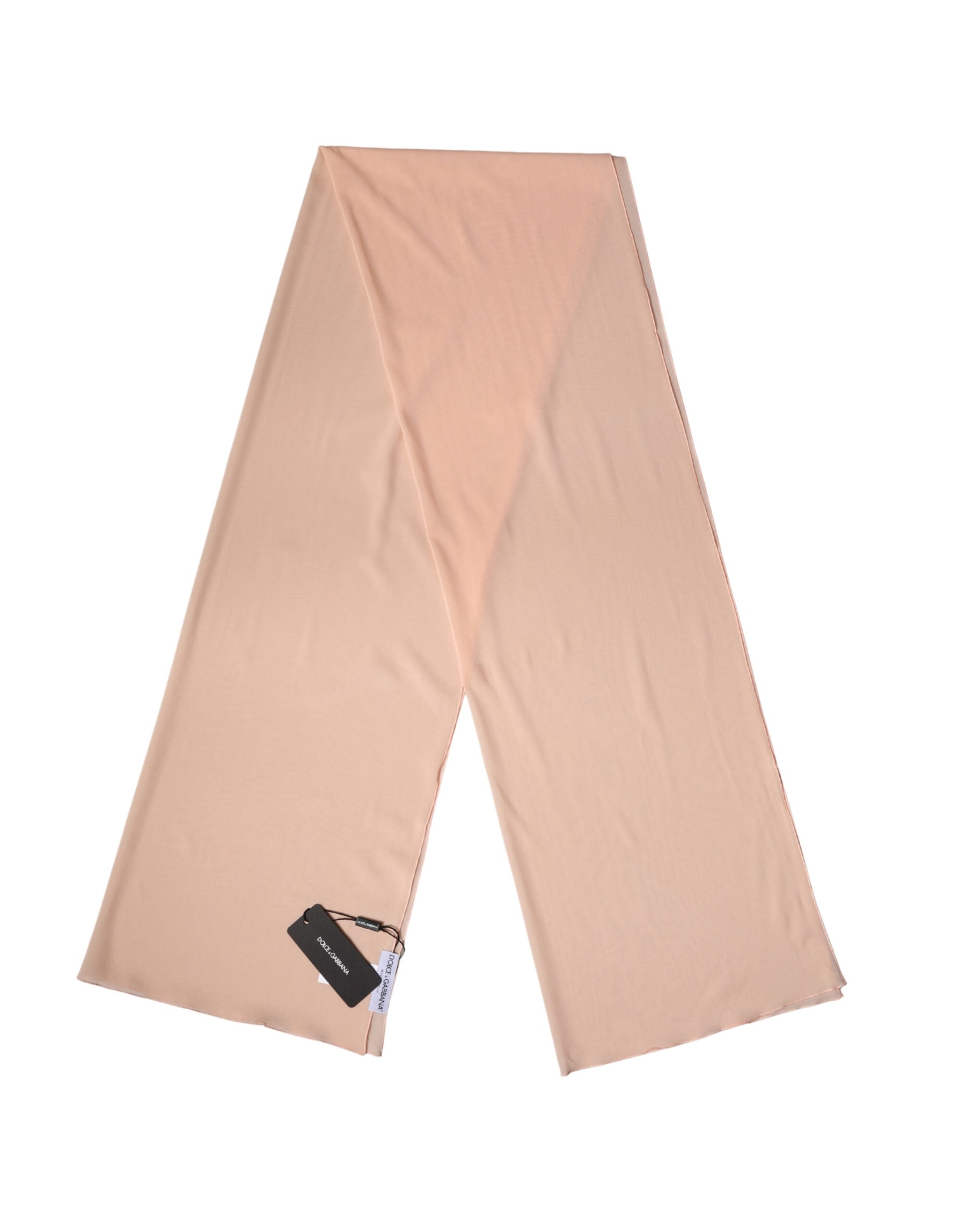 Dolce & Gabbana Peach Silk Neck Wrap Shawl Women Stole 200cm x 64cm  Scarf | Regal Royce