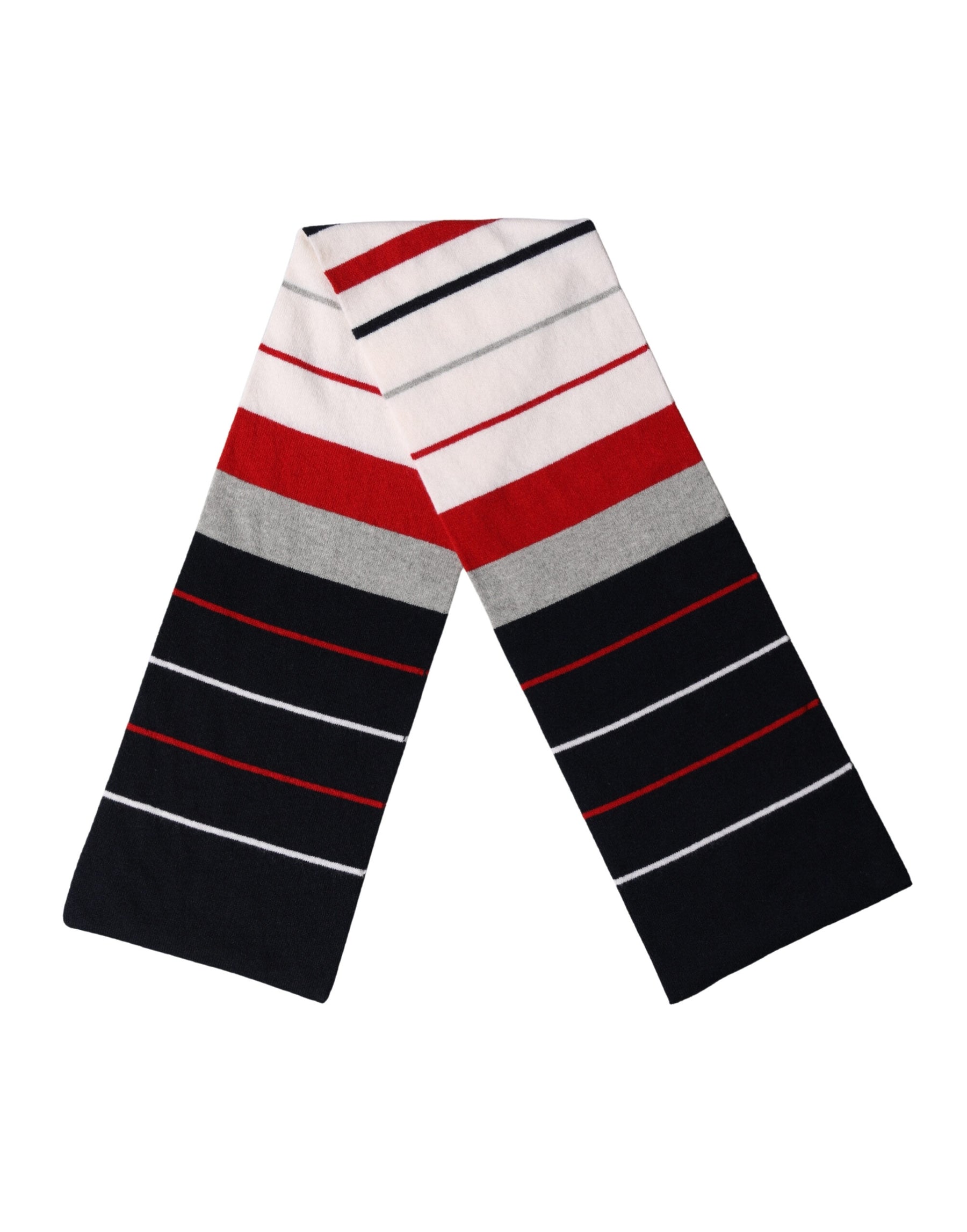 Dolce & Gabbana Multicolor Stripes Shawl Neck Wrap 119cm x 20cm  Scarf | Regal Royce