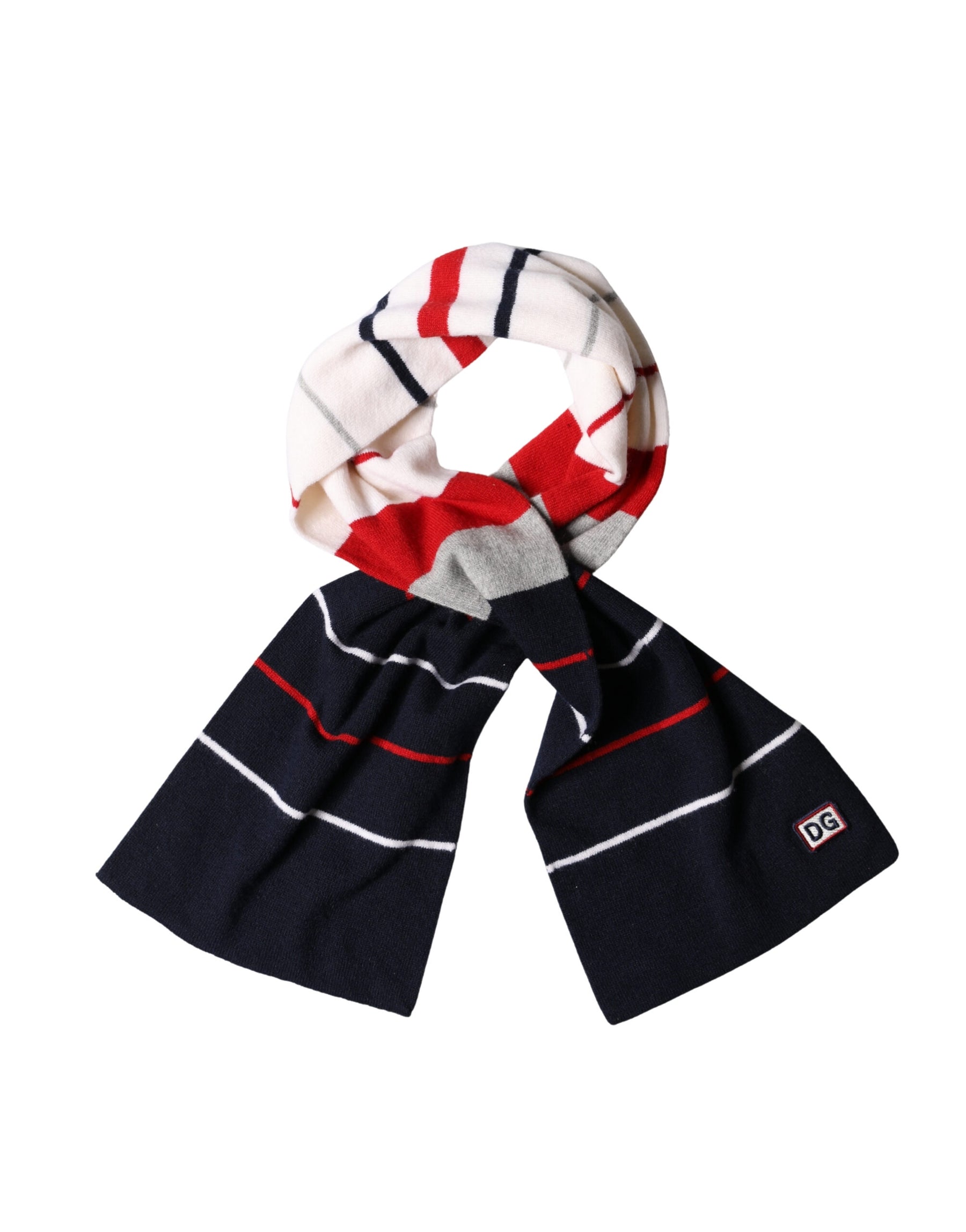 Dolce & Gabbana Multicolor Stripes Shawl Neck Wrap 119cm x 20cm  Scarf | Regal Royce