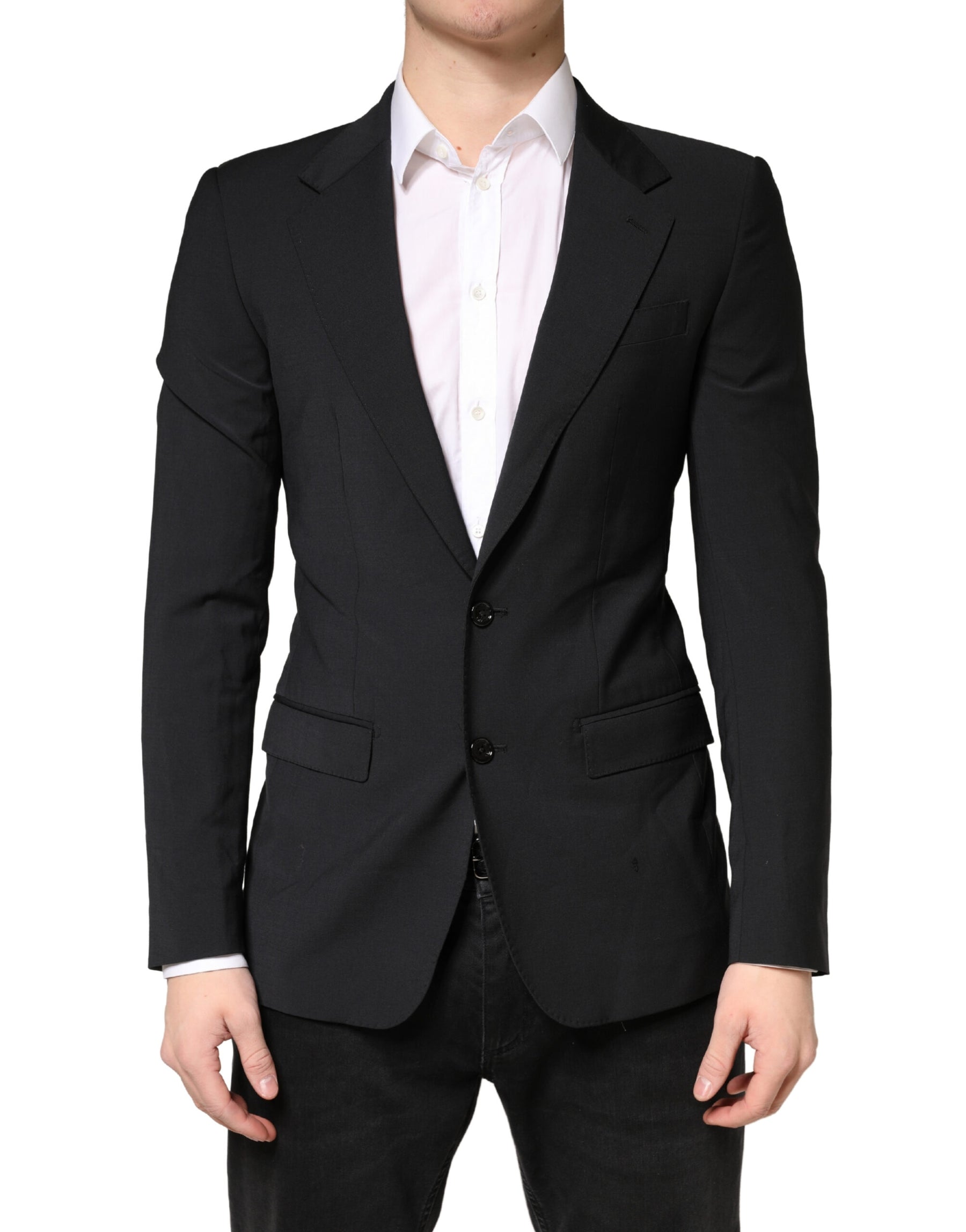 Dolce & Gabbana Black MARTINI Single Breasted Tuxedo Blazer | Regal Royce