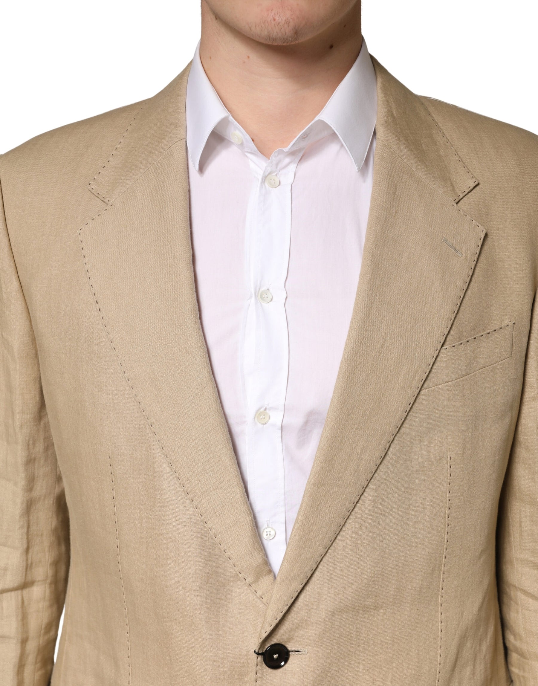 Dolce & Gabbana Beige TAORMINA Single Breasted Formal 2 Piece Suit | Regal Royce