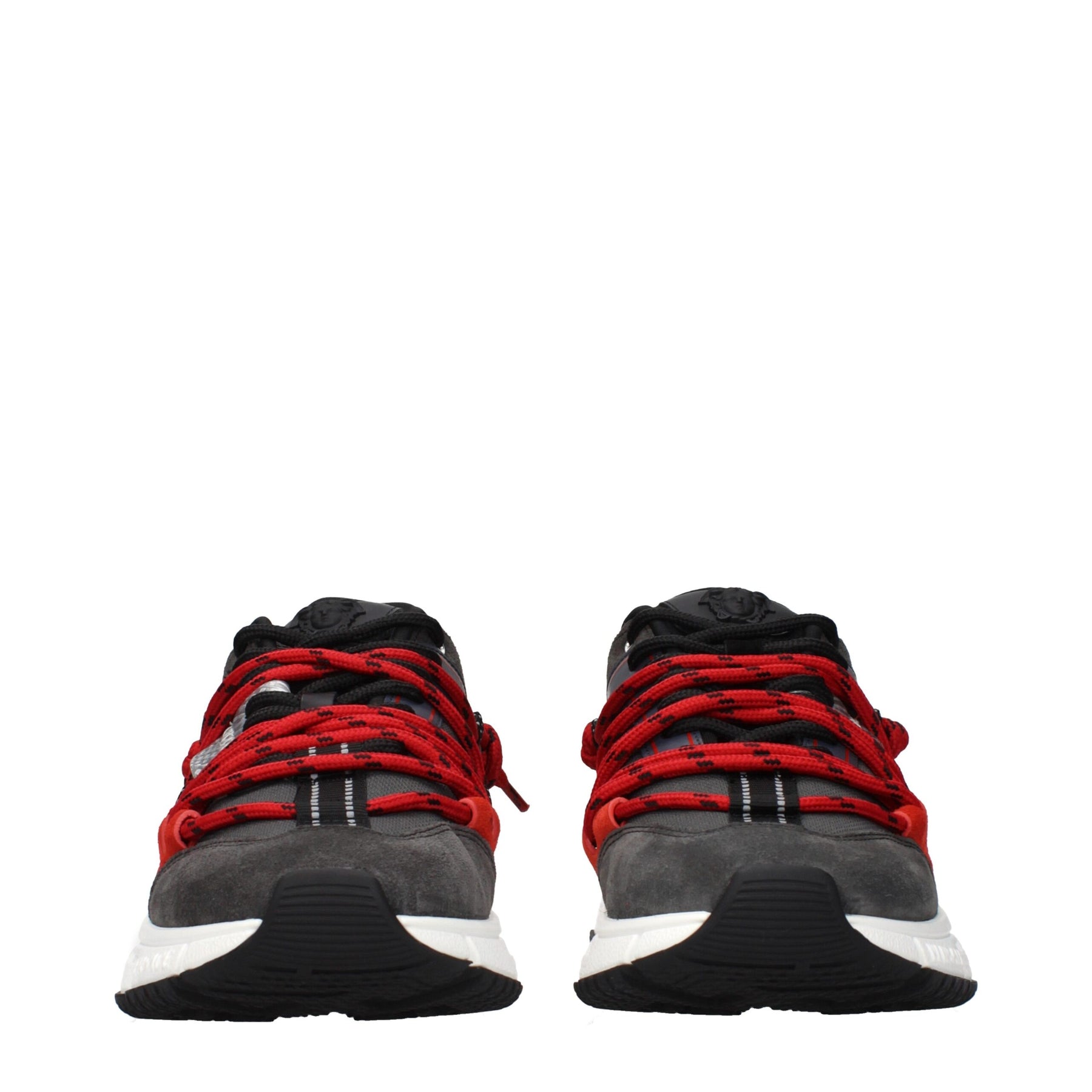 Versace Gray Leather Chunky Sneakers | Regal Royce