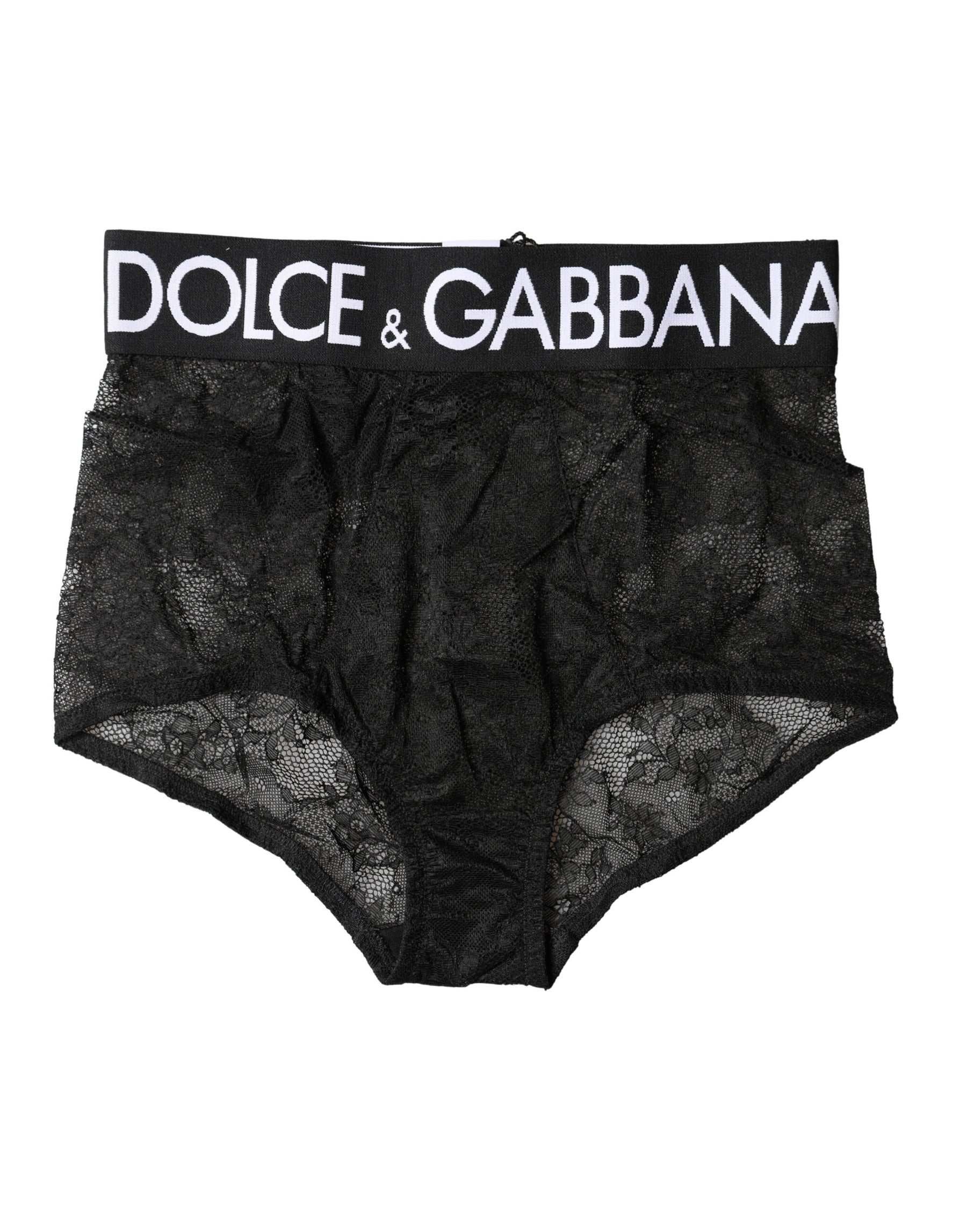 Dolce & Gabbana Black Logo Girdle High Waist Panty Underwear | Regal Royce