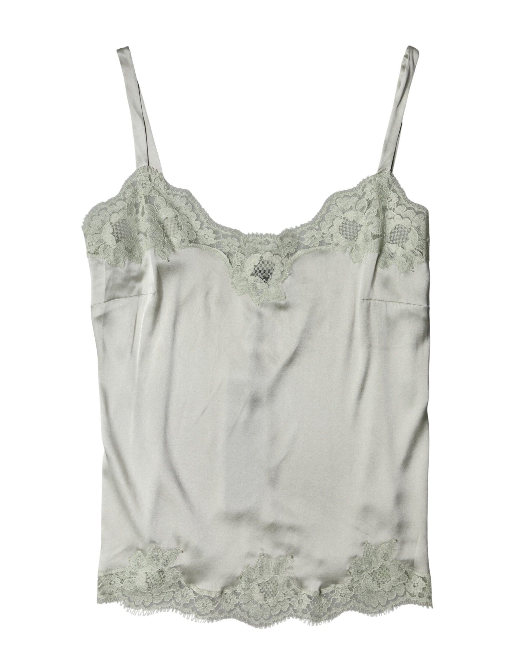 Dolce & Gabbana Light Green Floral Lace Lingerie Top Underwear | Regal Royce