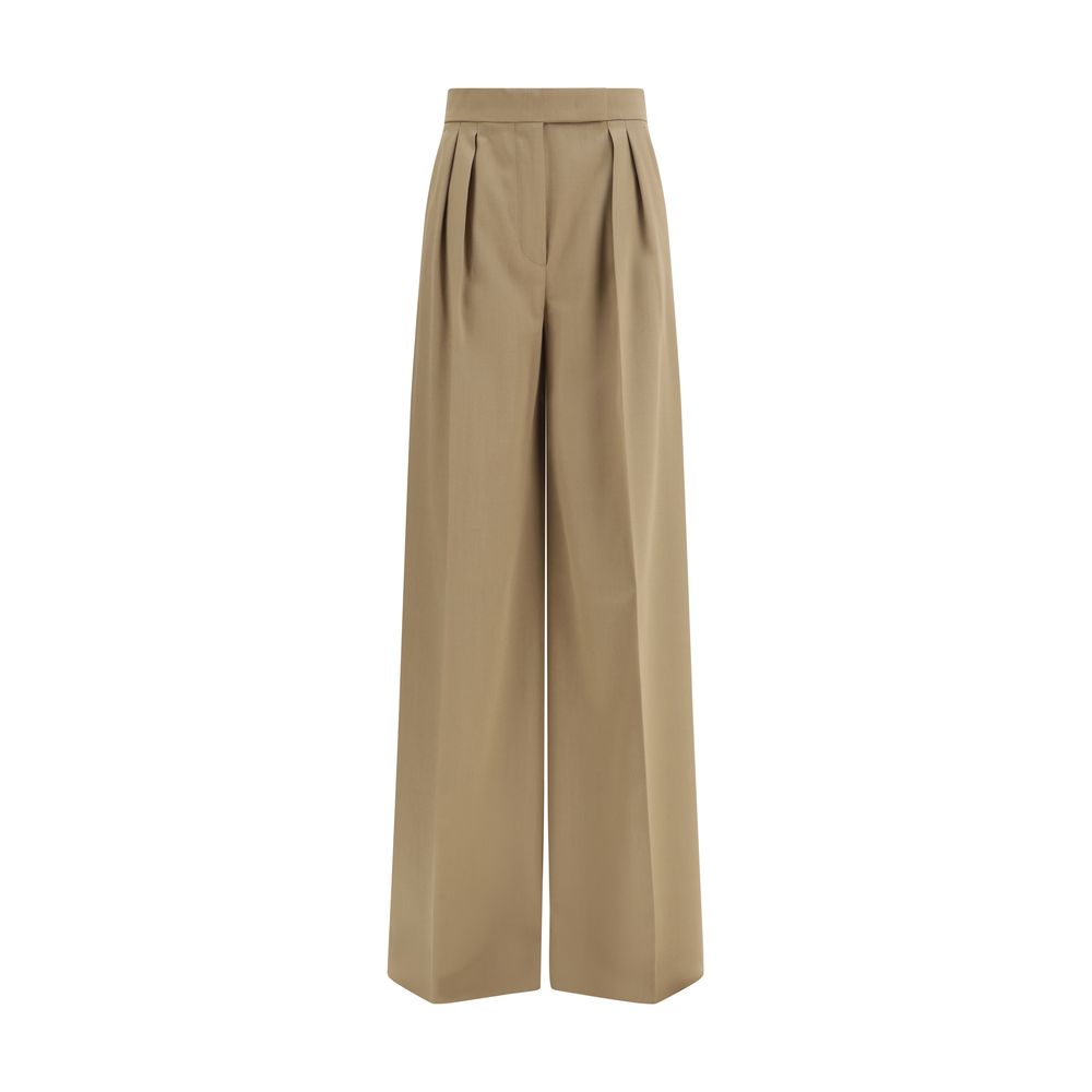Max Mara Beige Fleece Wool Casual Pants | Regal Royce