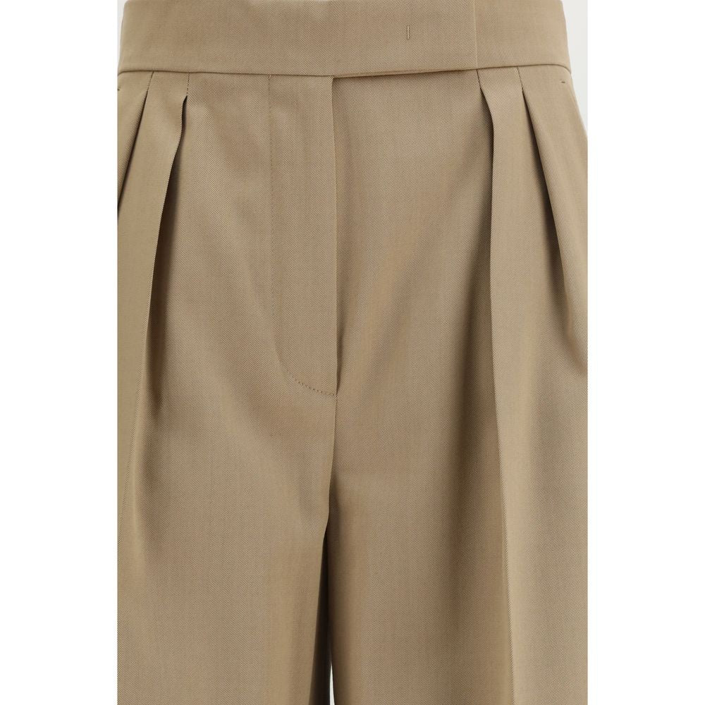 Max Mara Beige Fleece Wool Casual Pants | Regal Royce