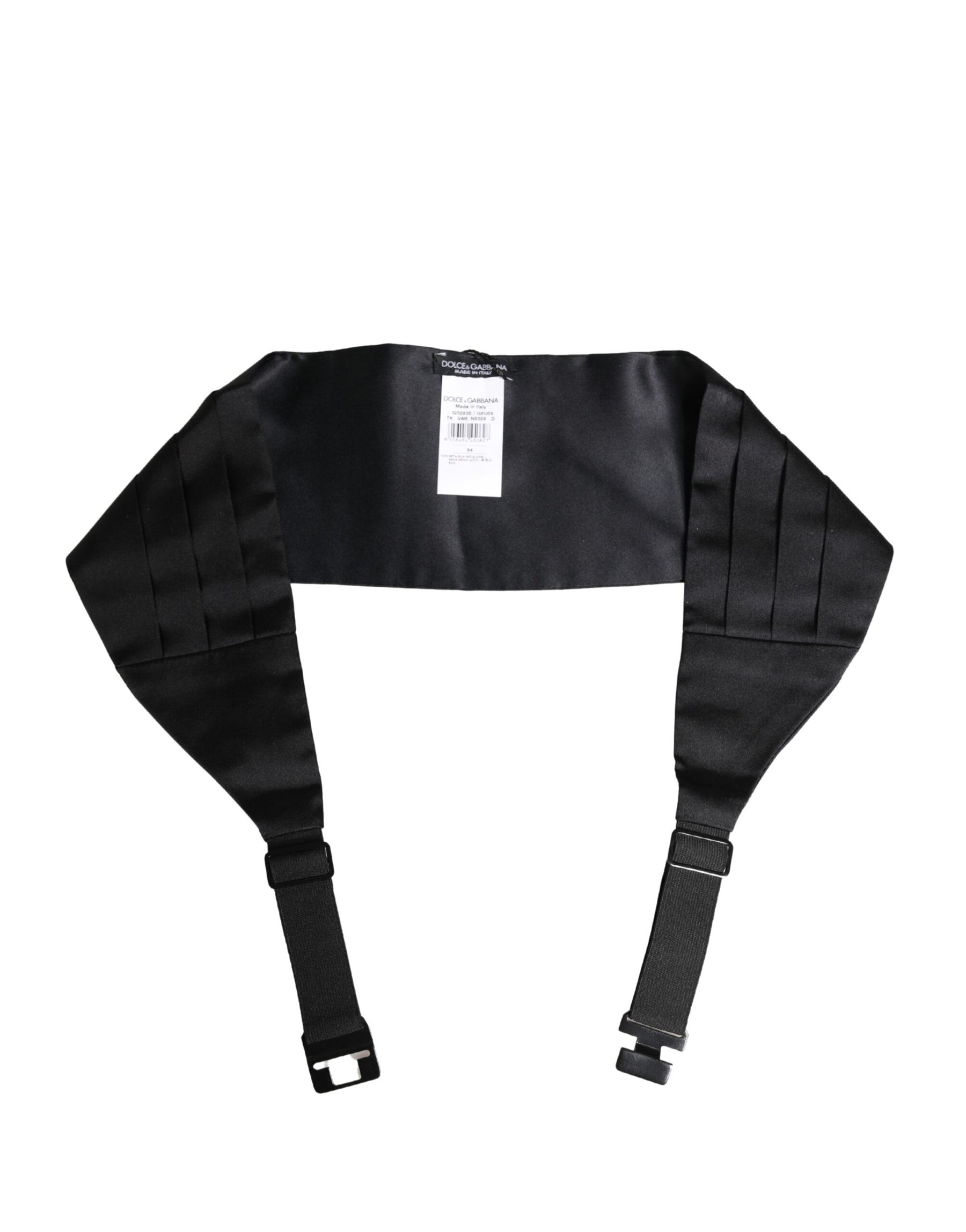 Dolce & Gabbana Black 100% Silk Wide Belt Waist Cummerbund | Regal Royce