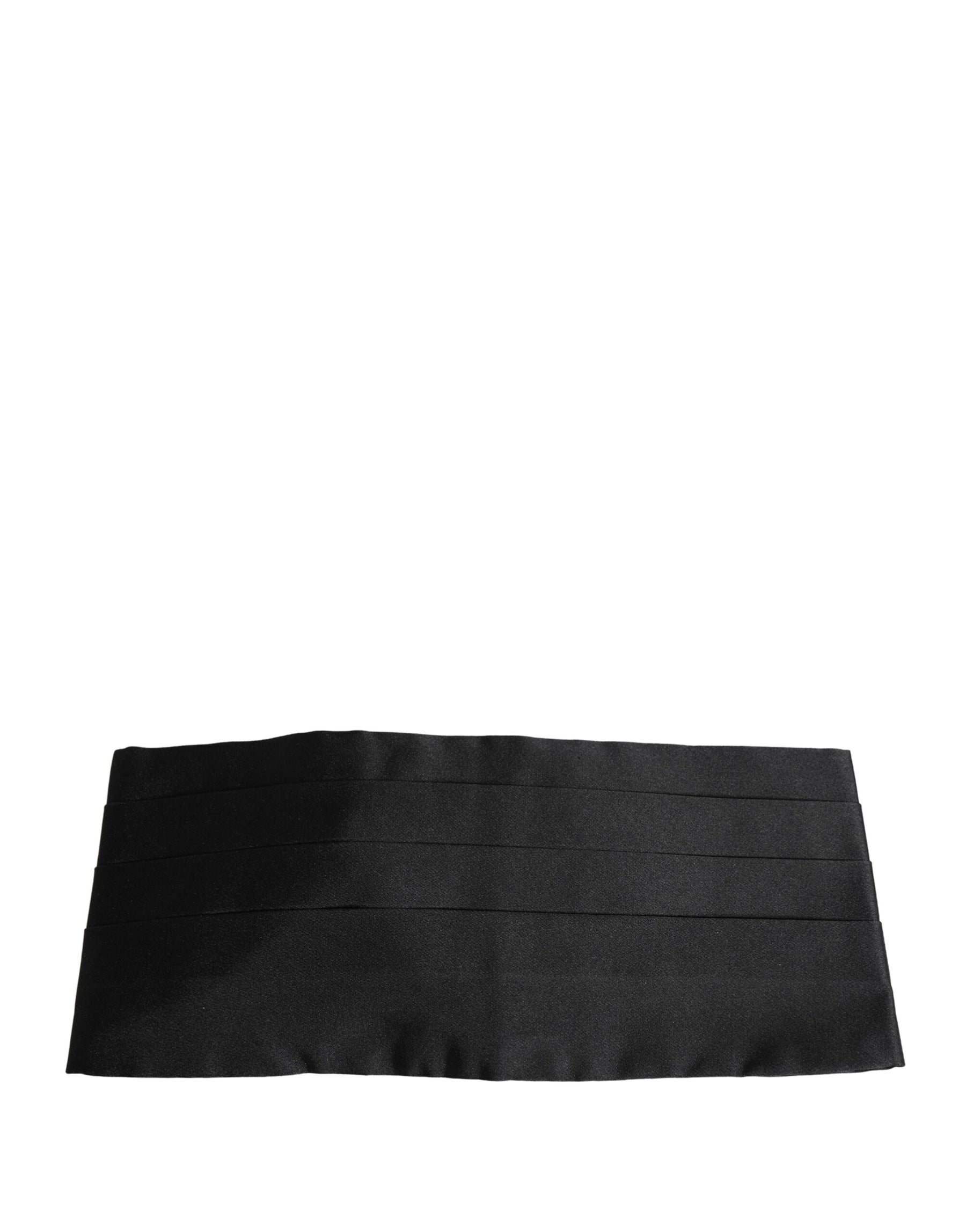 Dolce & Gabbana Black 100% Silk Wide Belt Waist Cummerbund | Regal Royce