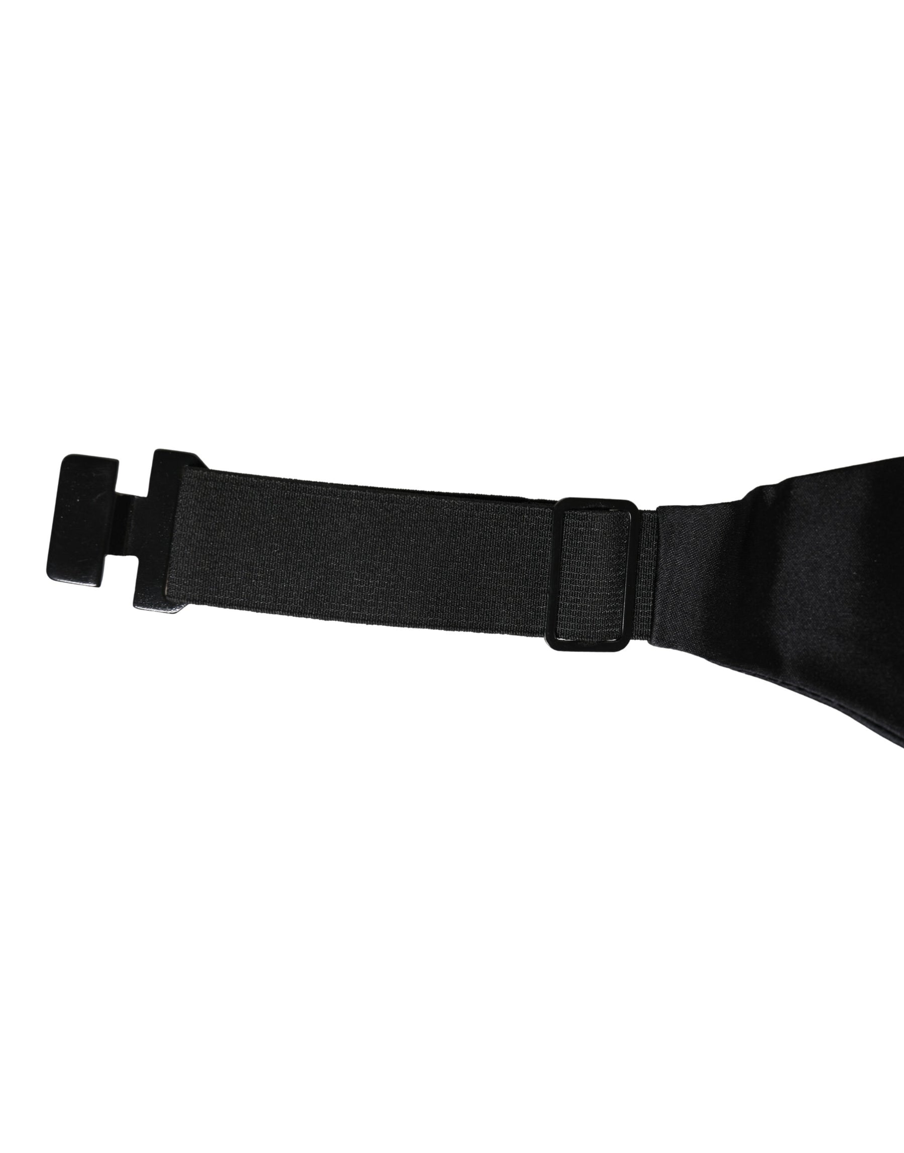 Dolce & Gabbana Black 100% Silk Wide Belt Waist Cummerbund | Regal Royce