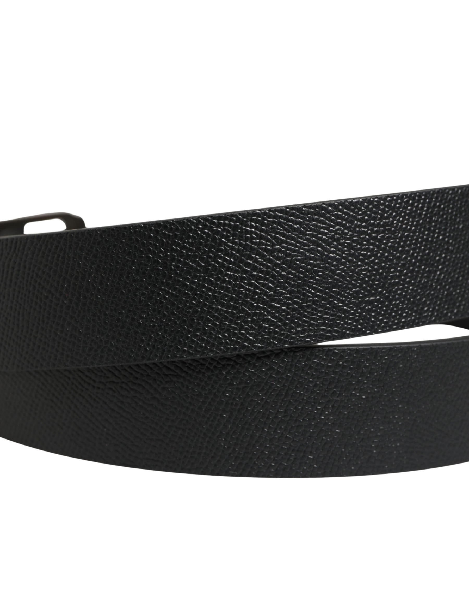 Dolce & Gabbana Black Calf Leather Gold Metal Buckle  Belt | Regal Royce