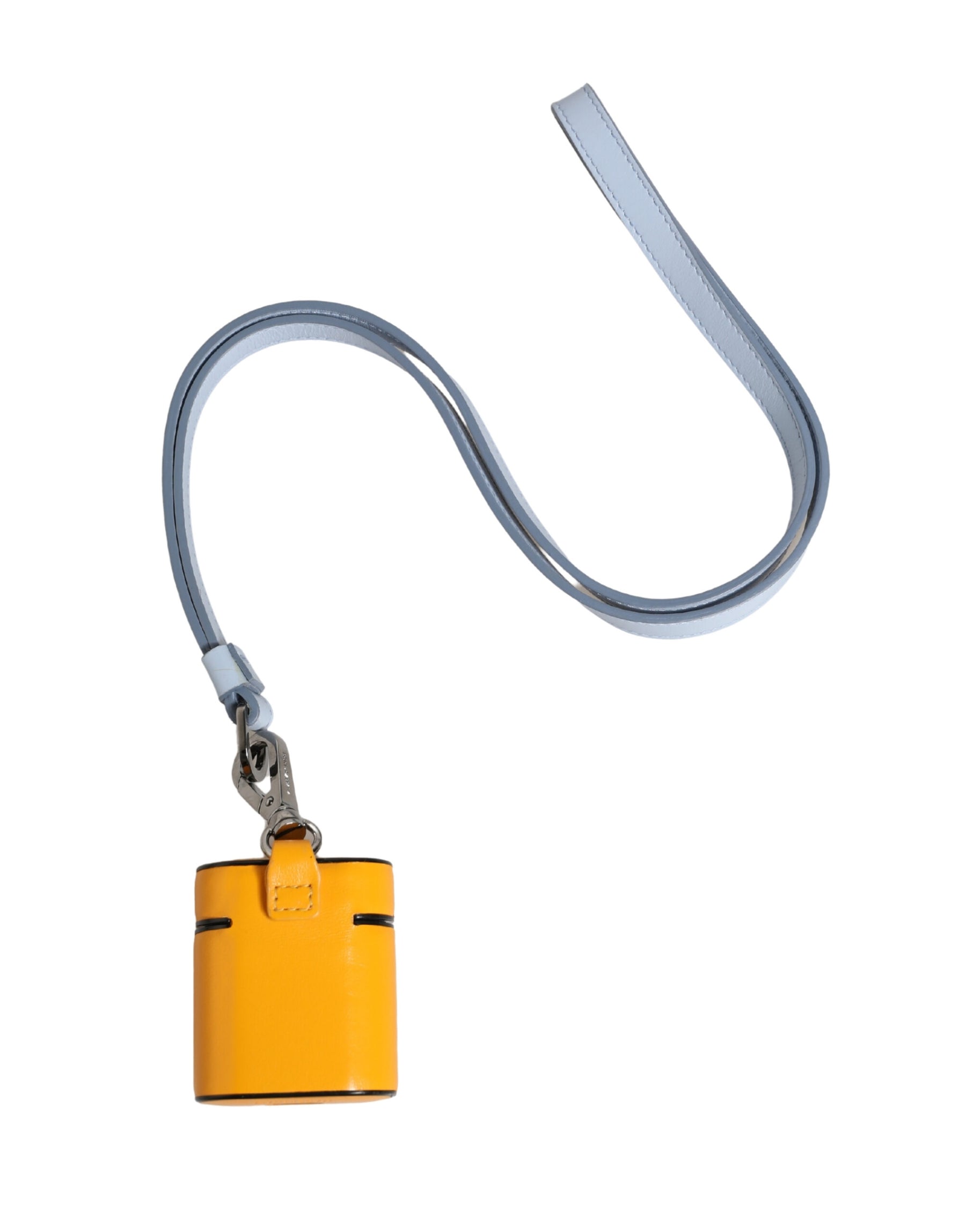 Dolce & Gabbana Case Yellow Calf Leather Logo Flip Holder Strap Airpods | Regal Royce
