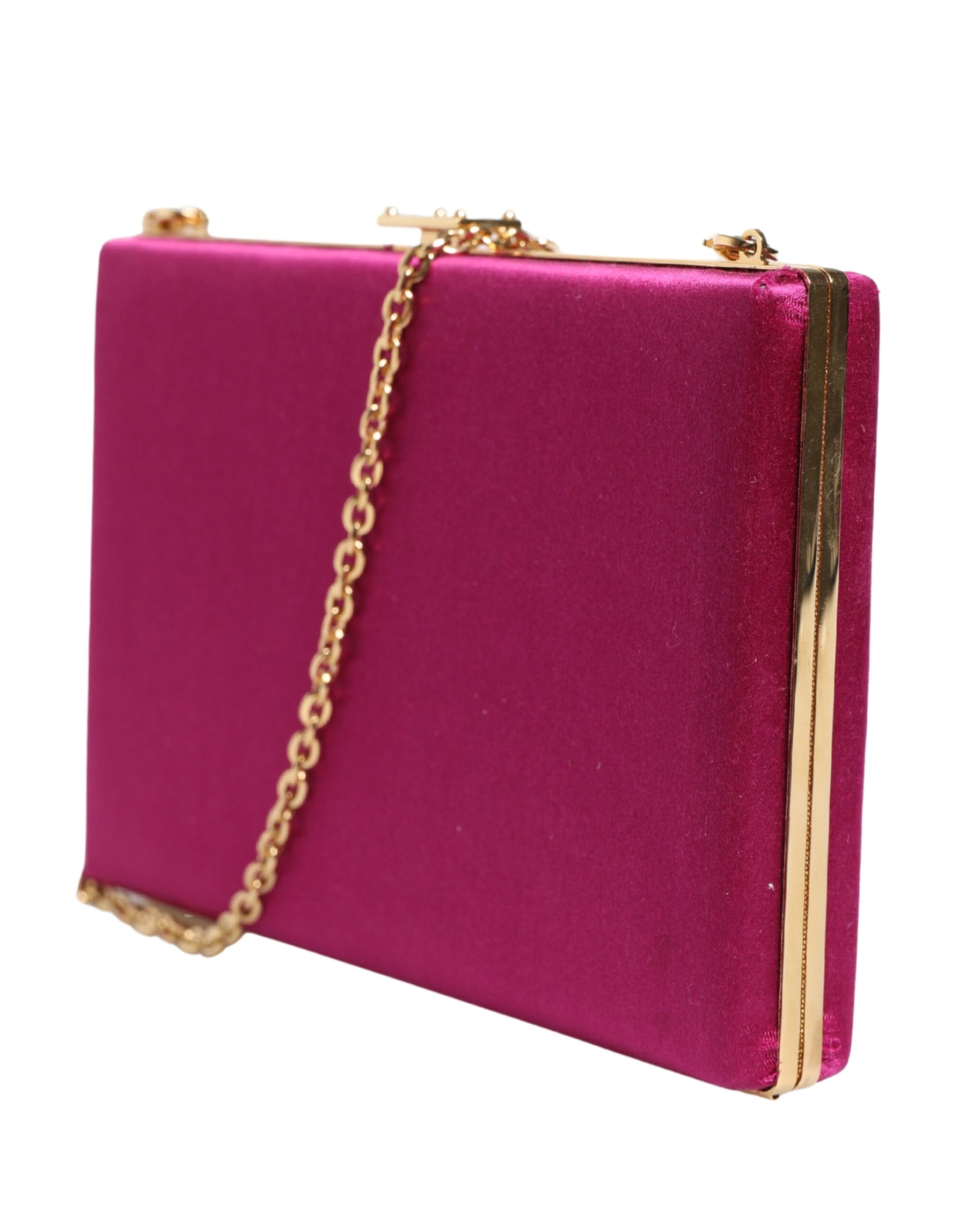 Dolce & Gabbana Pink Cotton Clutch Evening Crossbody Women Purse Bag | Regal Royce