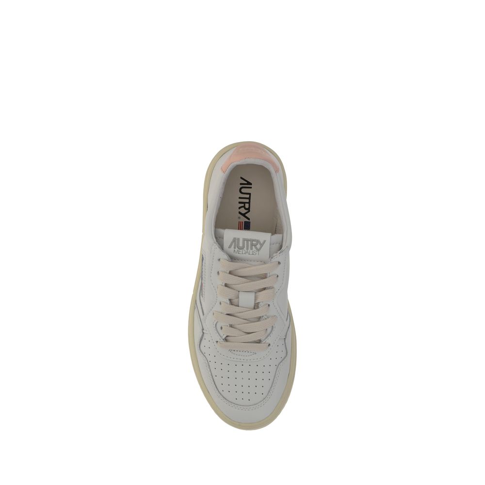 Autry White Calf Leather Bos Taurus Low Top Sneakers | Regal Royce