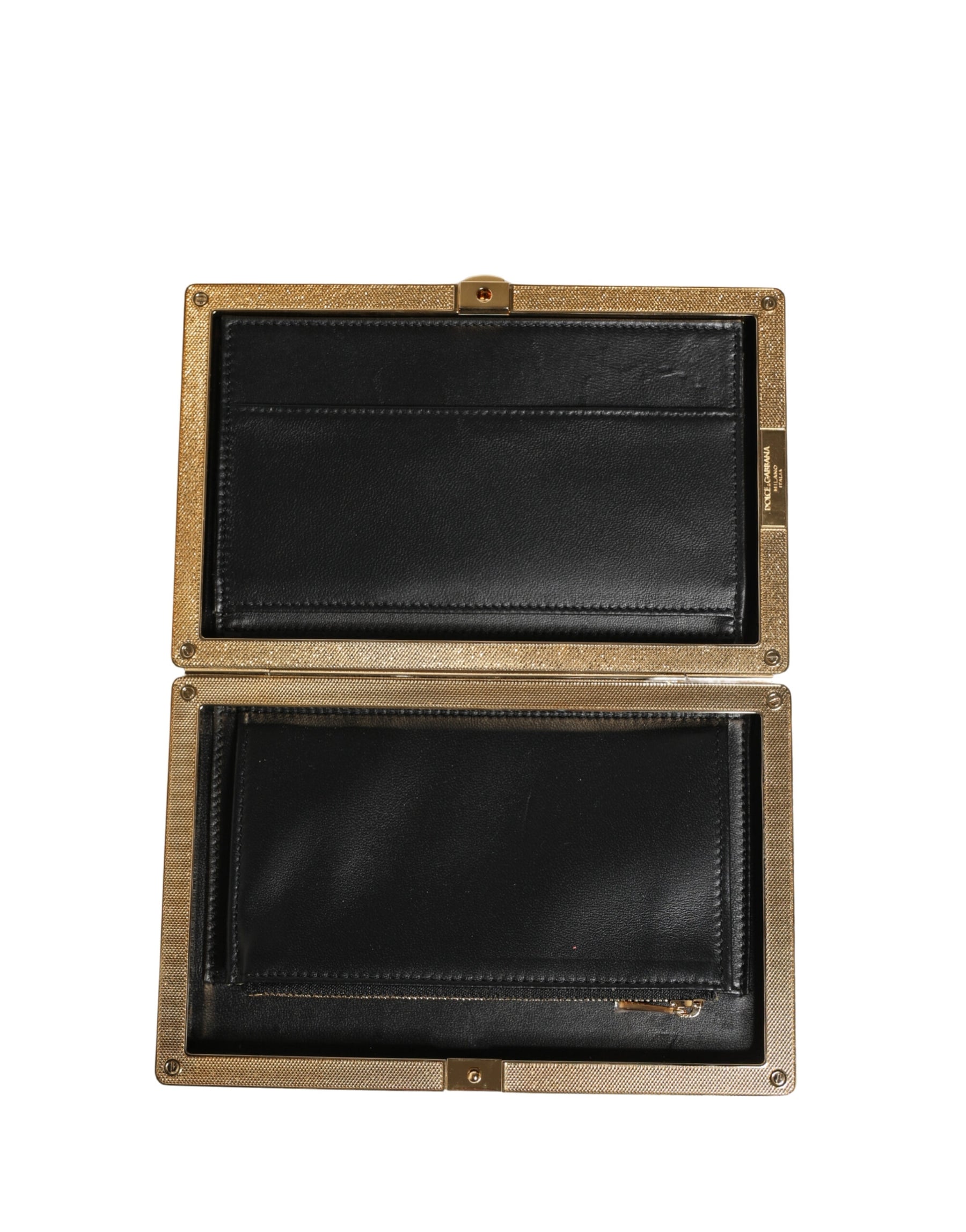 Dolce & Gabbana Beige Lambskin Leather Clutch Evening Women Purse Bag | Regal Royce
